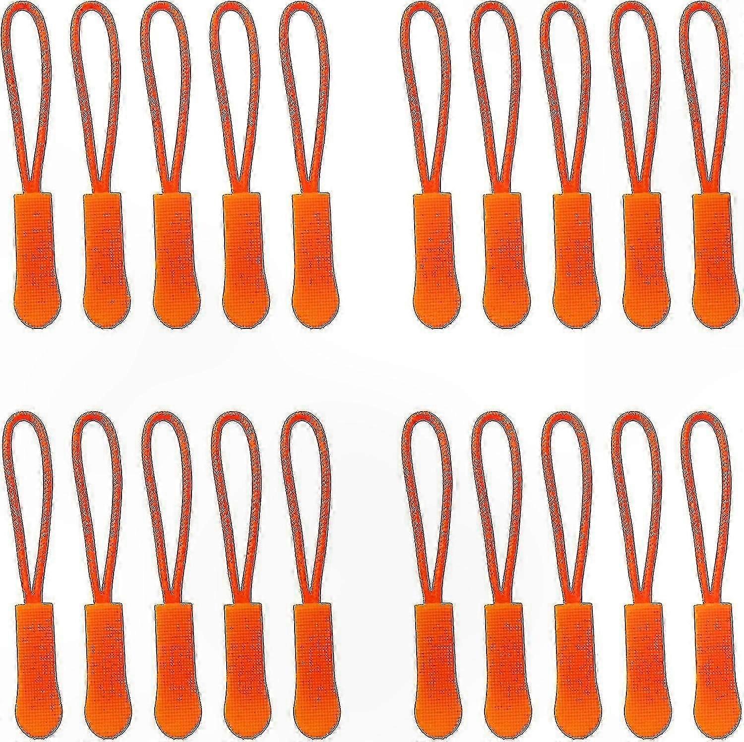 Fluorescent Zipper Pulls - 20 Pack of Replacement Puller Tabs, Bright Helper for Zippers
