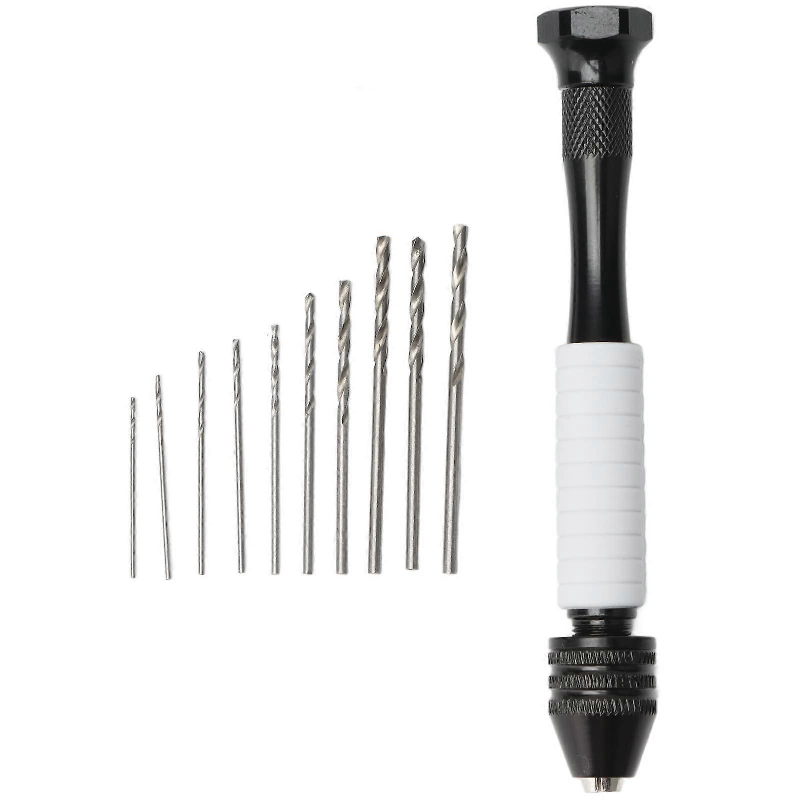 Craft Drill, Bit Set 10pcs Different Diameter, ABS and HSS Material for Wood Plastic PVC with 102mm Length, Light Weight