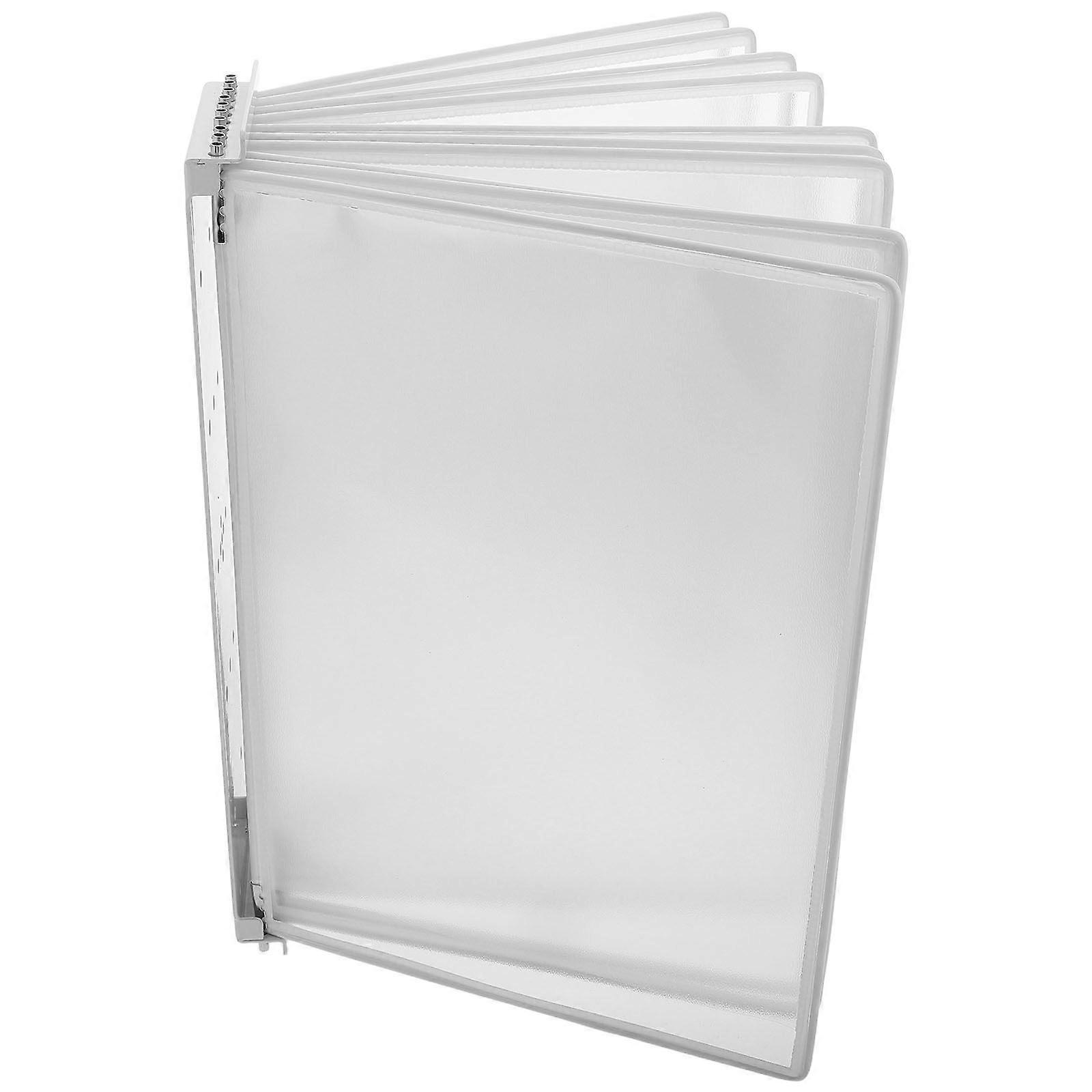 Wall-Mounted Document Display Pocket For Office Library Use Wall Mounted 10-page A4 Reference System Organizing Reference Files Sheet