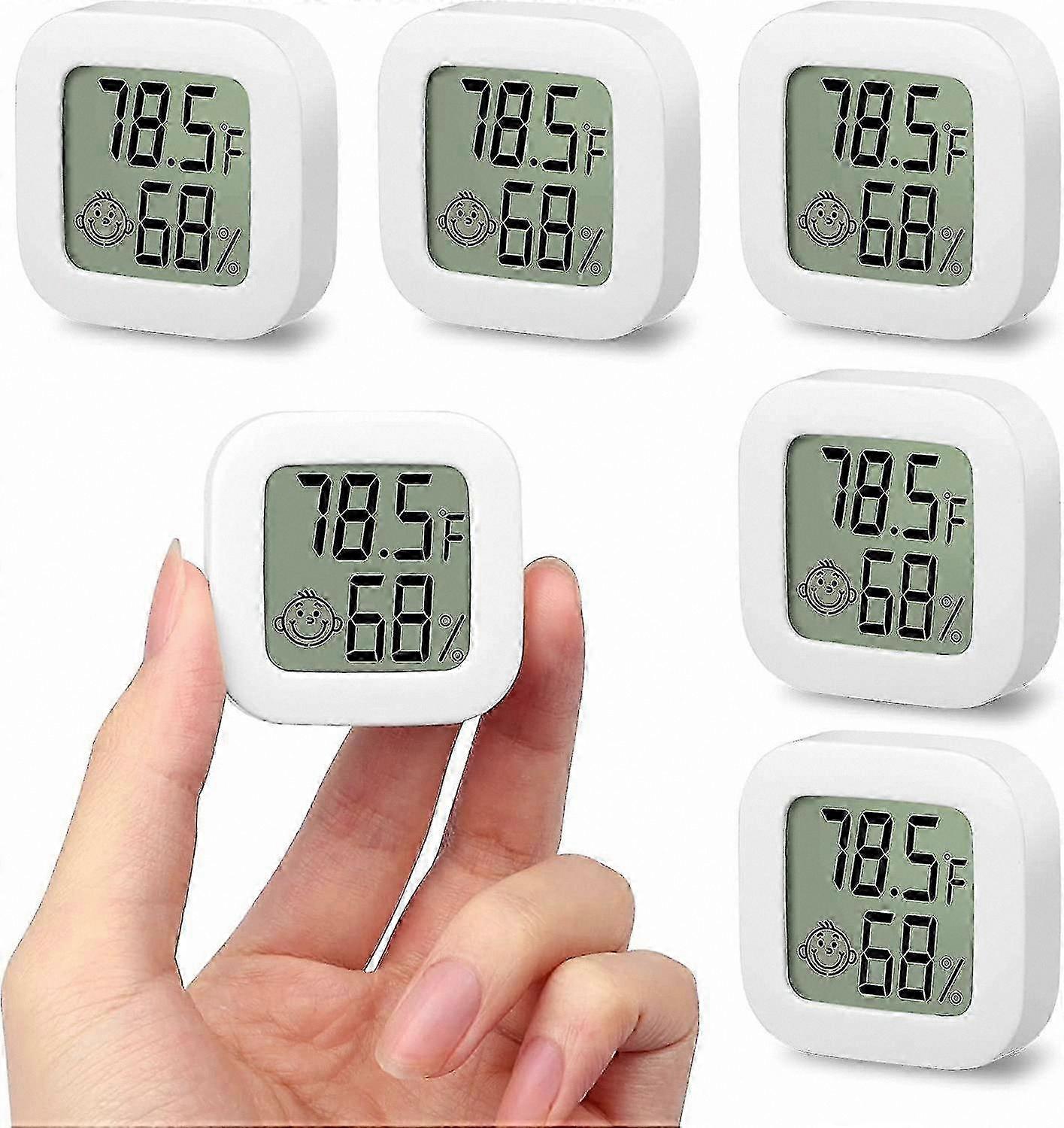 5-Pack Mini LCD Thermometer Hygrometer for Indoor Use