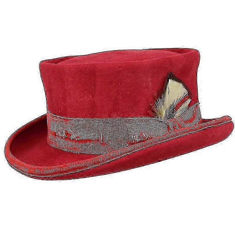 Mid Crown Top Hat Unisex Hat Steam Punk Hat Cylinder Wool Felt Top Hat