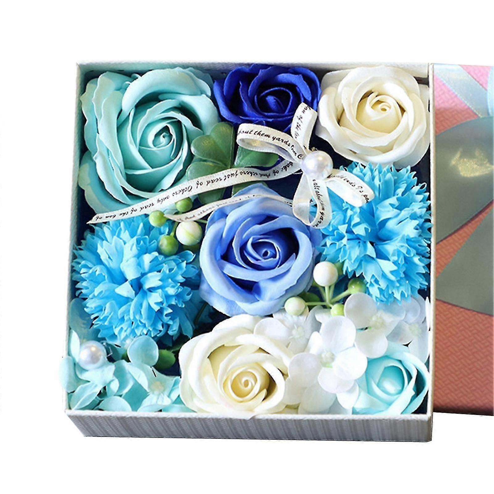 Unwithered Soap Flower Gift Box, Multi-Color Fragrant Soap Flowers for Anniversary, 1 Box