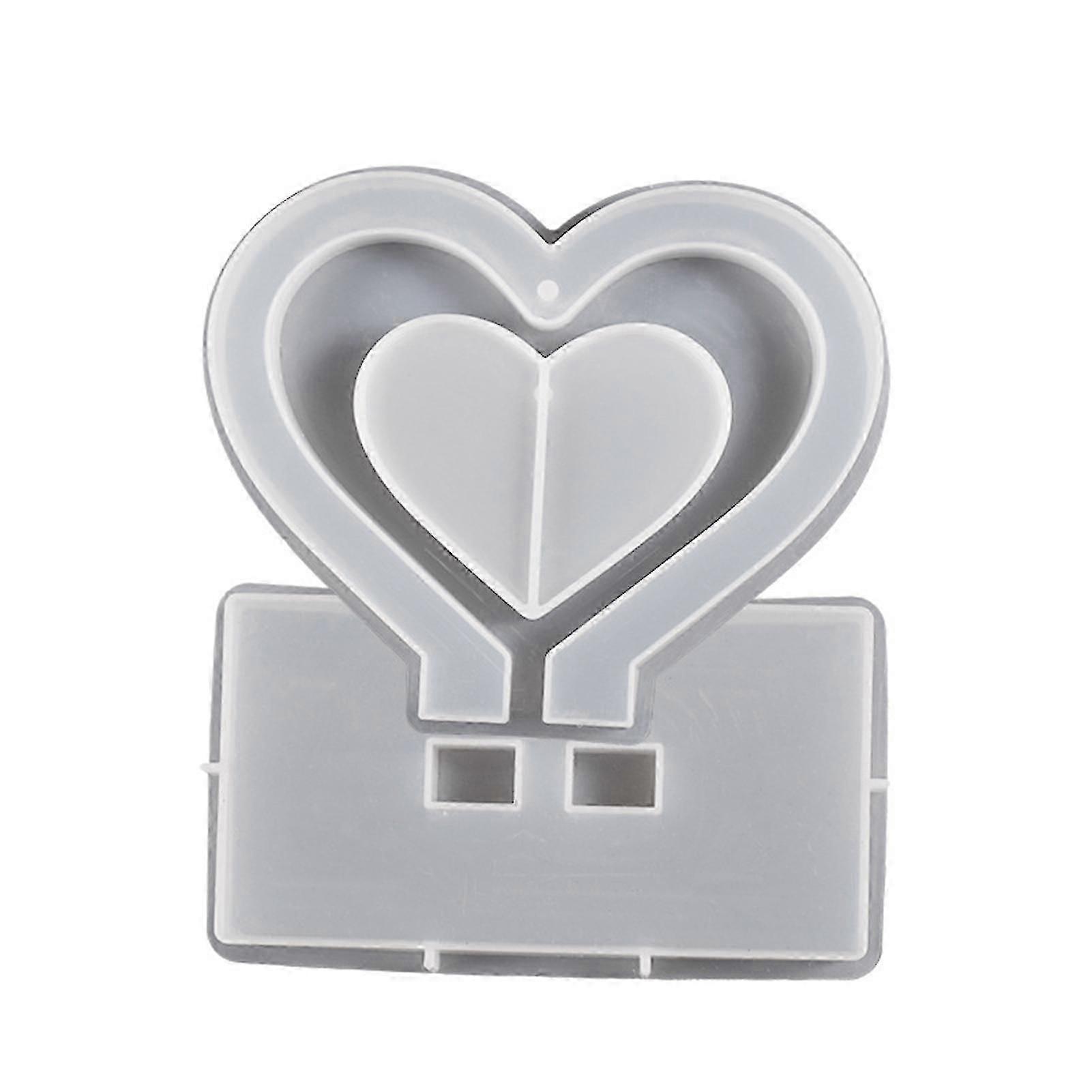Flexible Silicone Heart Mold for Resin Casting, Reusable & Non-Deform