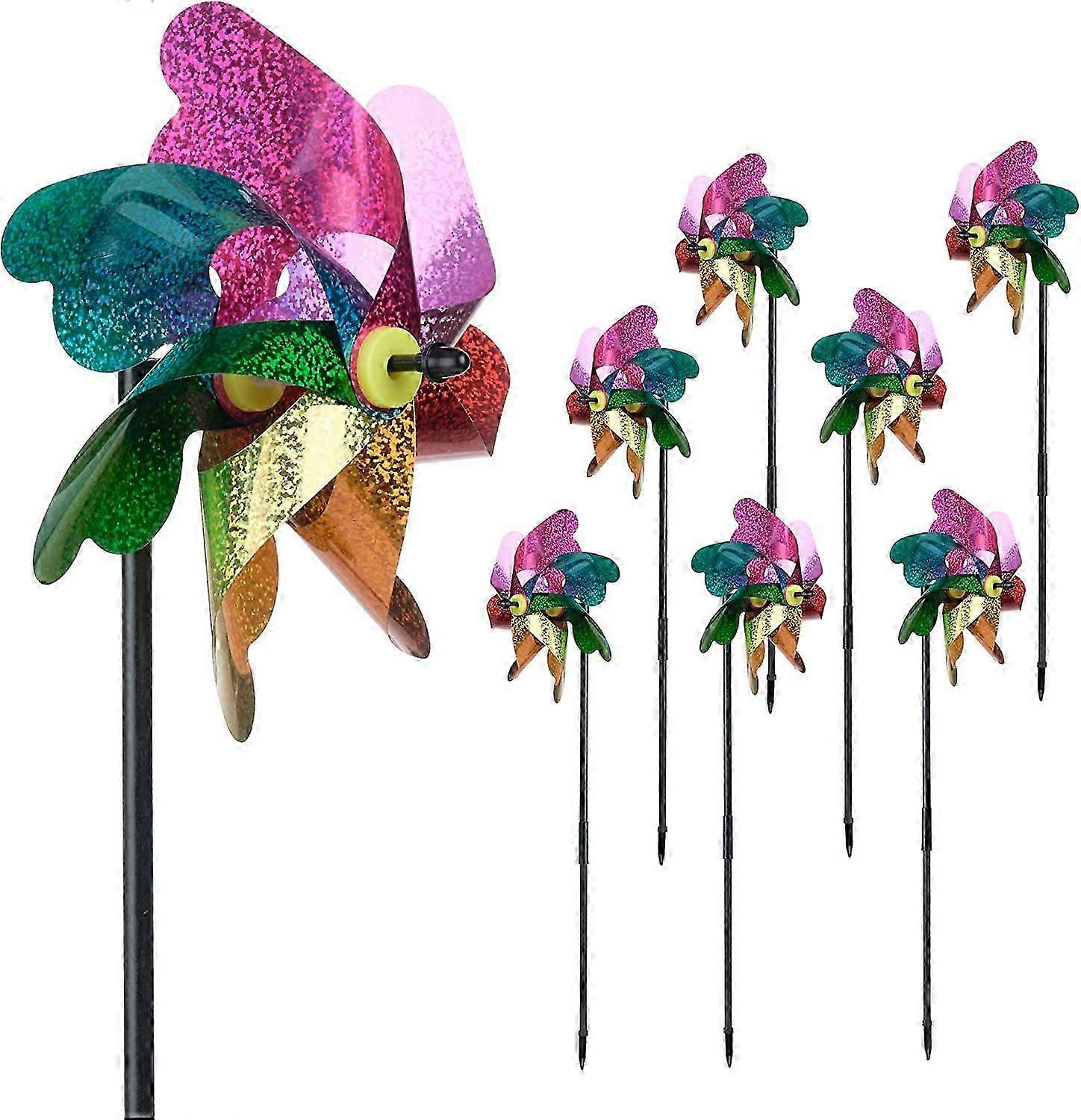 Glitzernde mehrfarbige holografische Windspiele, die Vgel abschrecken (8 Stck) Vogelabschreckungsgert fr den Auenbereich Hlt Vgel fern