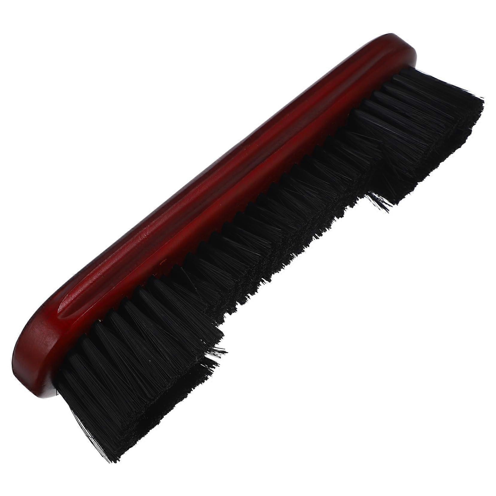 Billiard Brush Set for Pool Cleaning, Automatic Rack and Cue Tip Shaper, Dark Brown PVC Wool Accessories