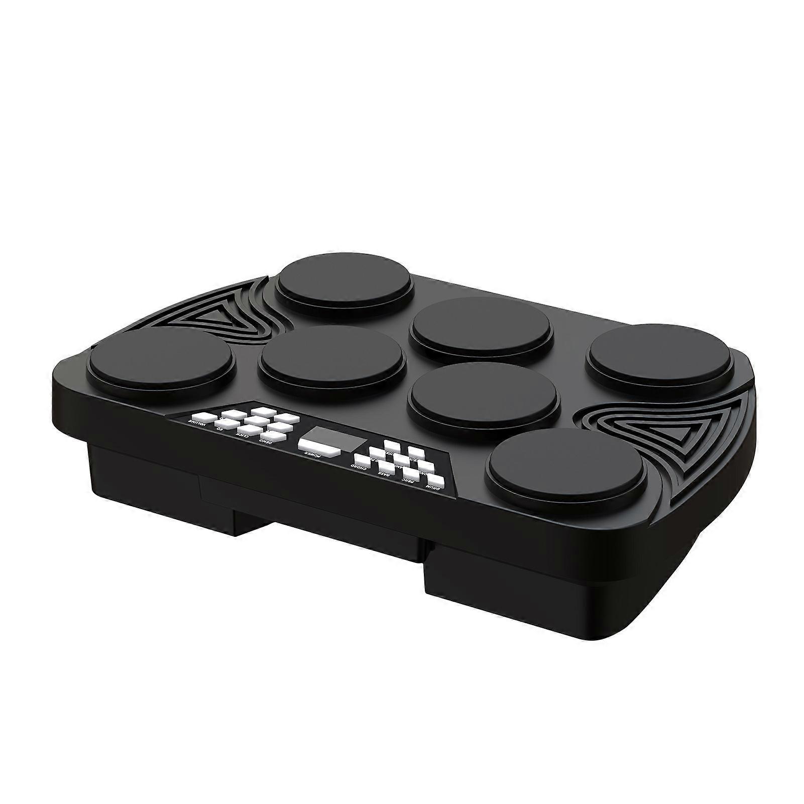 Portable Rechargeable Electronic Drum Kit, 46.2x30.2x11cm, Black