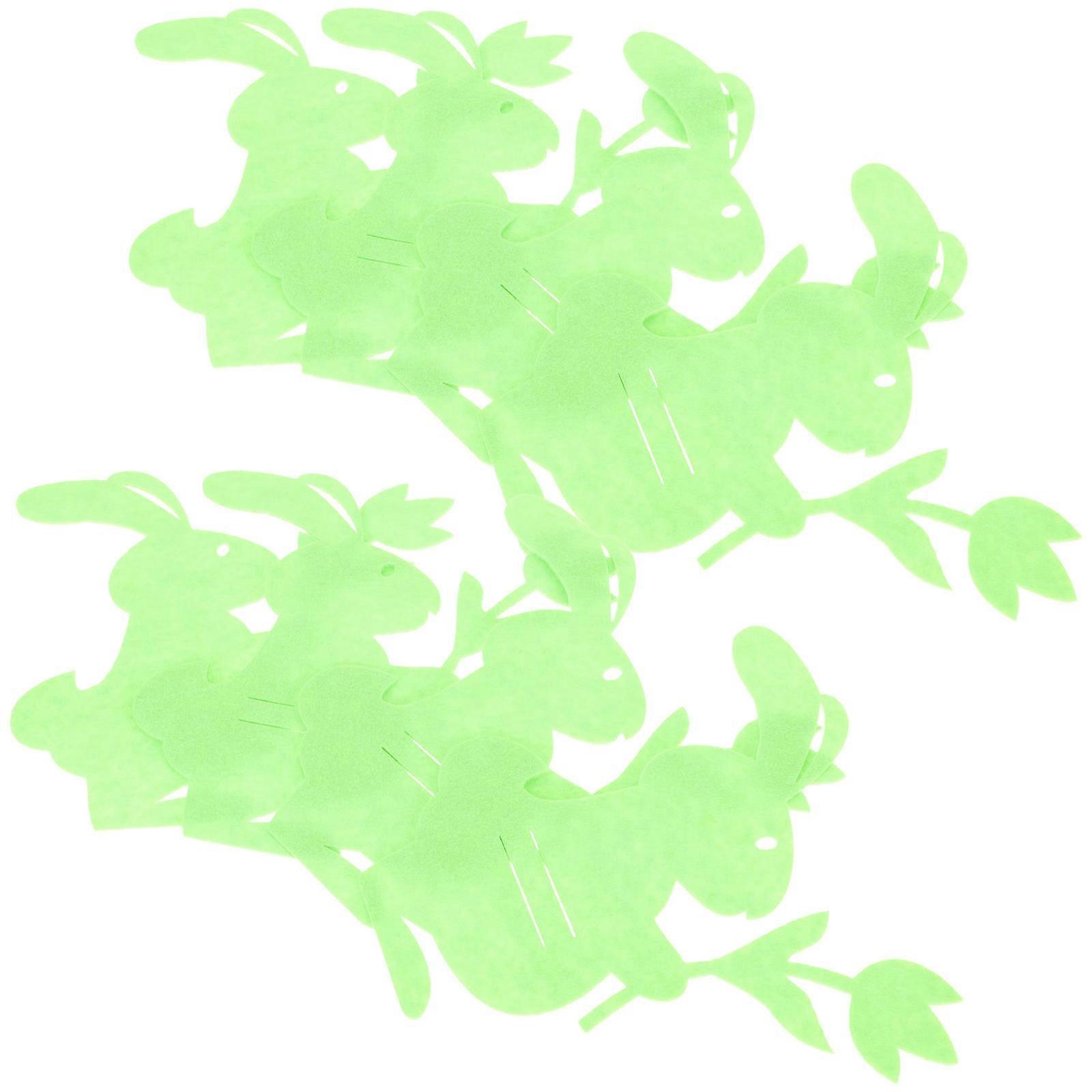 Decorative Fork and Spoon Bags Easter Tableware Utensil Holder Pouch Family Gathering Light Green for 8Pcs