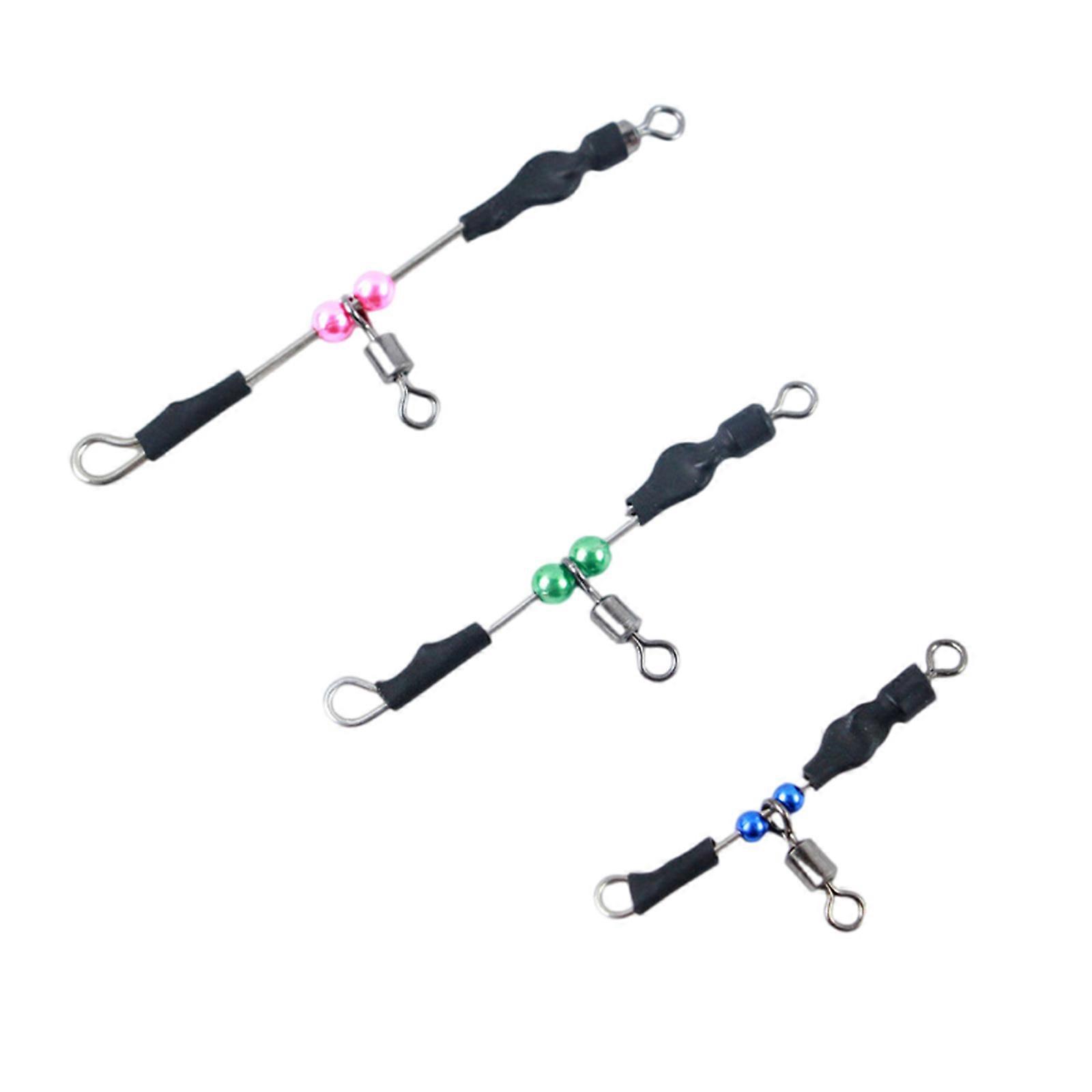 Bearing Swivels Connector Fast Hook Smooth Swivels Fishing Connectors with Beads for Anglers Easy to Use Fishing Tackle Multicolor