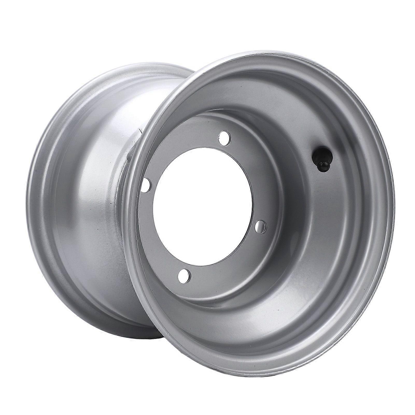 18X9.50-8 ATV Wheel Rim High Strength Aluminum Alloy 8 Inch Wheel Rim Hub for Go Karts Golf Carts Silver Four Hole (Hole Spacing: 110mm / 4.33in )