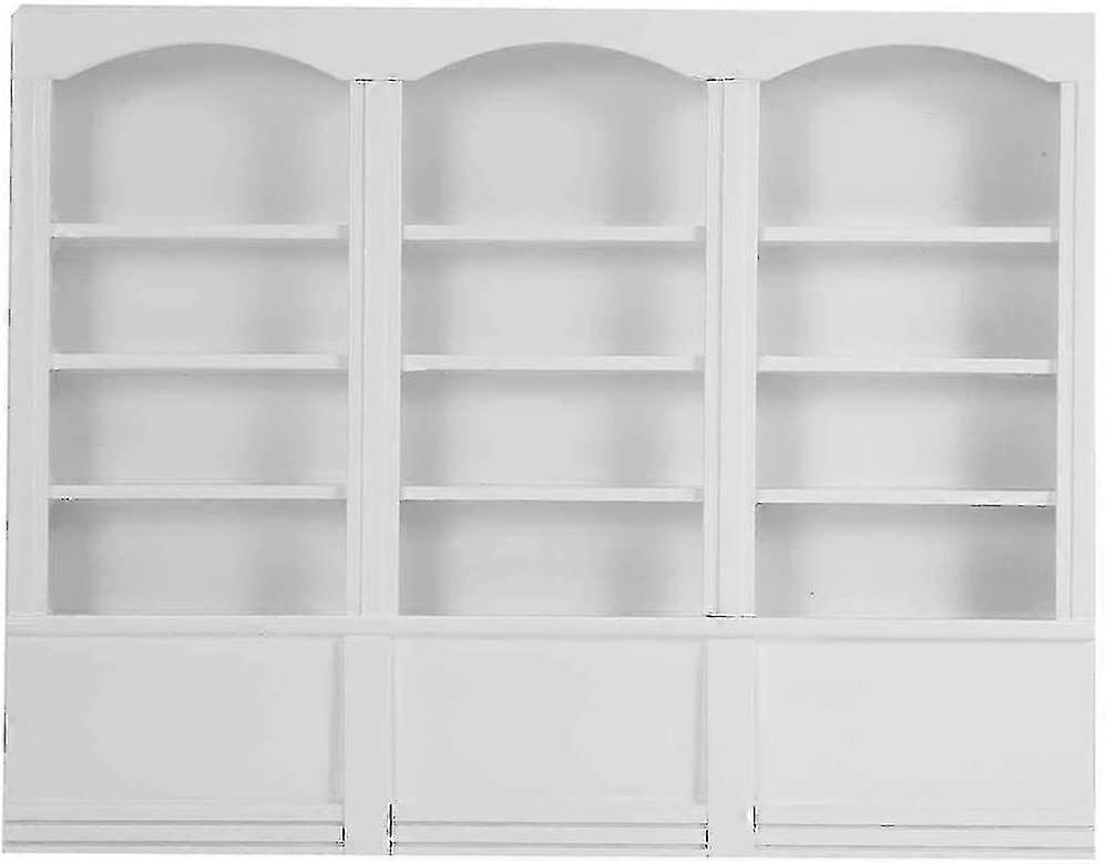 1:12 Wooden Dollhouse Bookshelf, Mini Bookshelf Display Cabinet Dol...