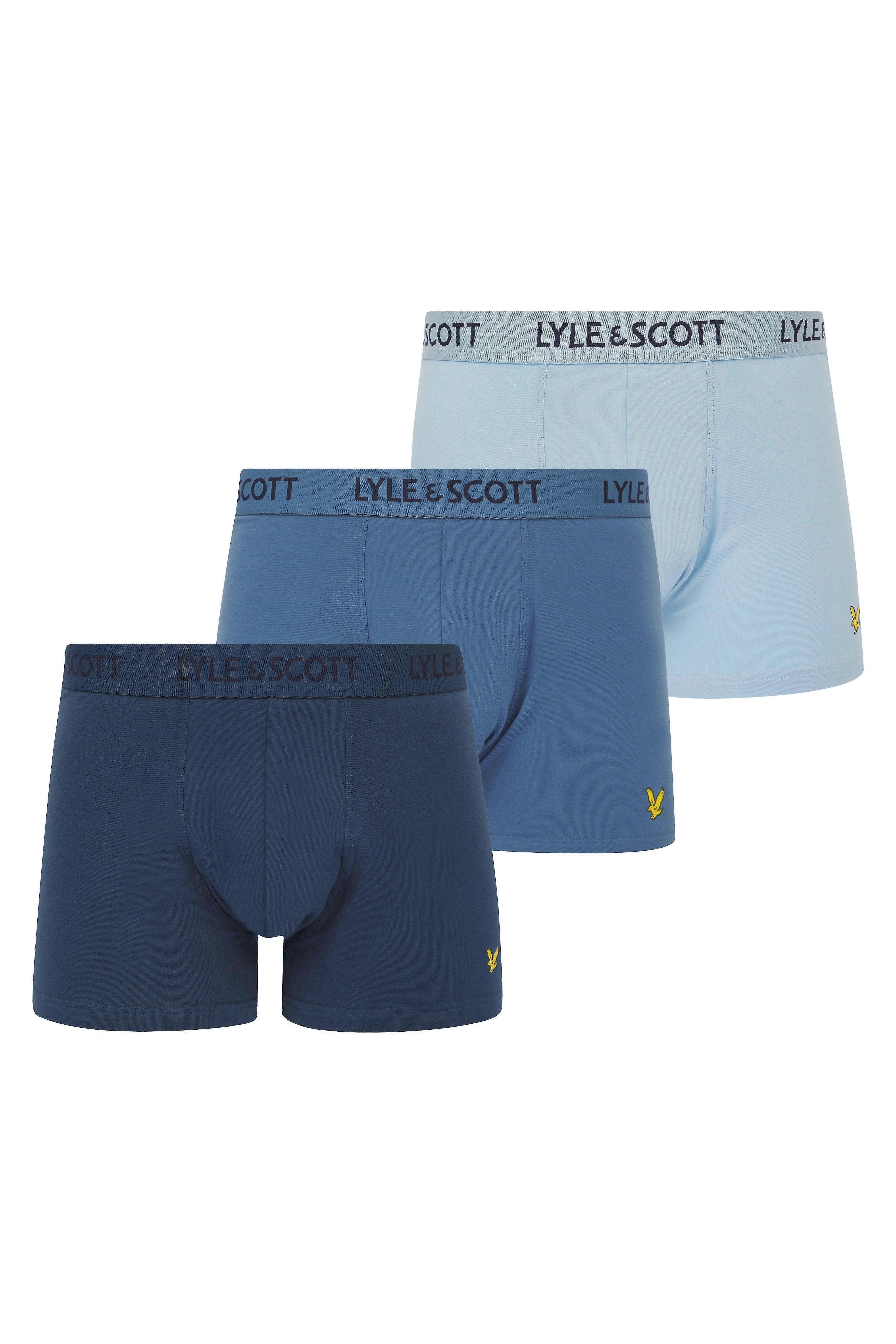 Lyle & Scott 3-pack Barclay Herr Trunks - Blå, Multi