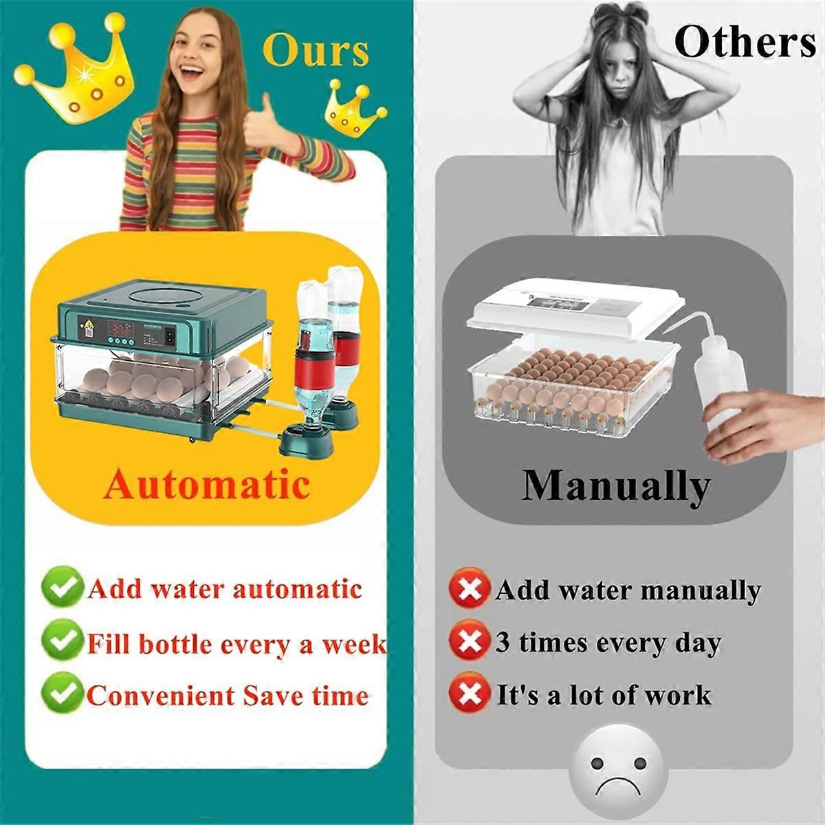 Automatic Egg Incubator with Temperature Control AU Plug