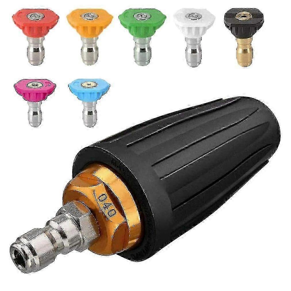 Turbo Nozzle For Pressure Washer, Rotating Nozzle And 7 Tips, 1/4 Inch Quick Connect, 4000 Psi