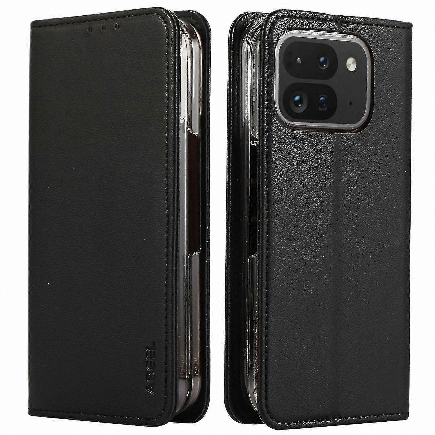 RFID Blocking Leather Flip Cover for 5G Foldable Phone Case - Protective Shell with Secure Closure