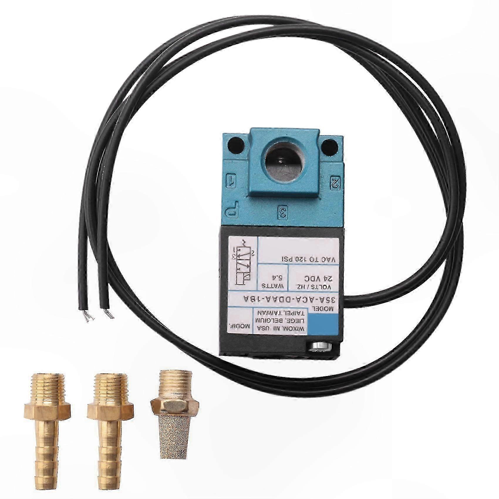 3-Port Electronic Boost Control Solenoid Valve, 24V DC, 5.4W, with 3 Fittings for Automotive Applications