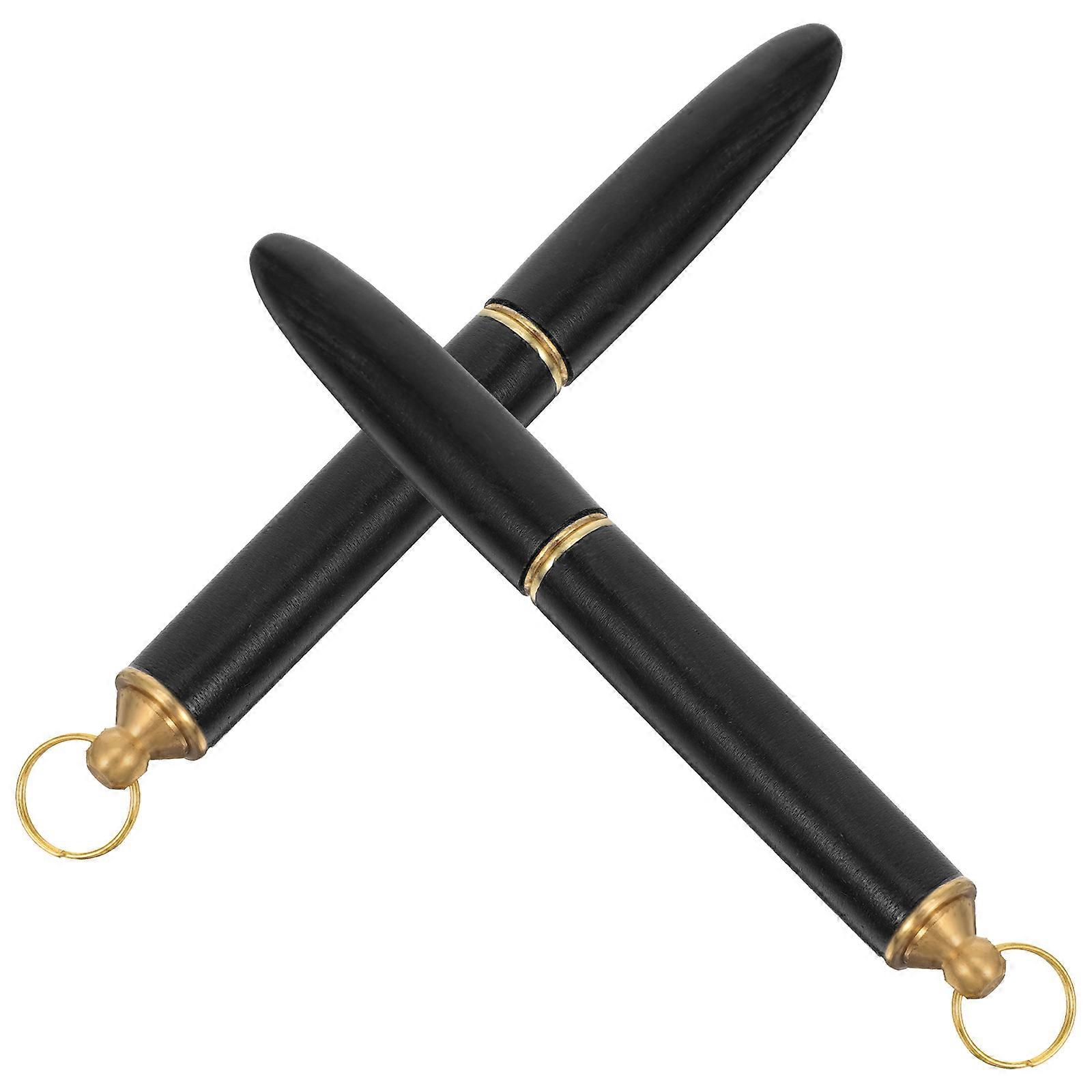 Ear Wax Removal Tool Spiral Earwax Spoon for Home with 2Pcs Black Wood