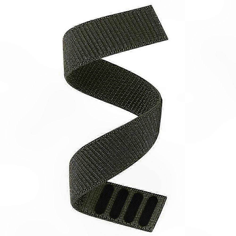 26mm Gray Nylon Strap for Multi-Function GPS Smartwatches with Hook and Loop Closure