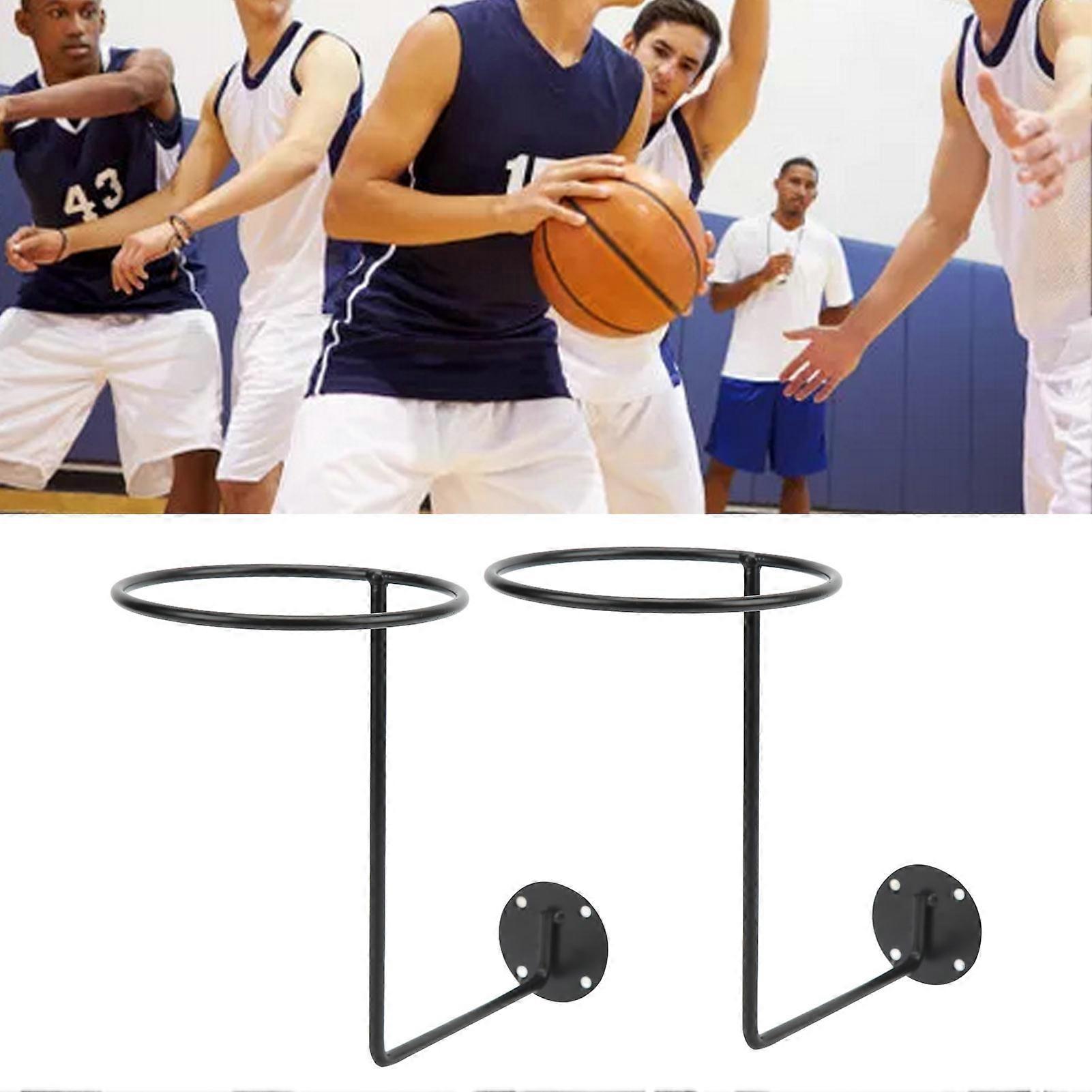 2pcs Wall Mounted Iron Helmet Holder Rack 13.5cm Round Frame