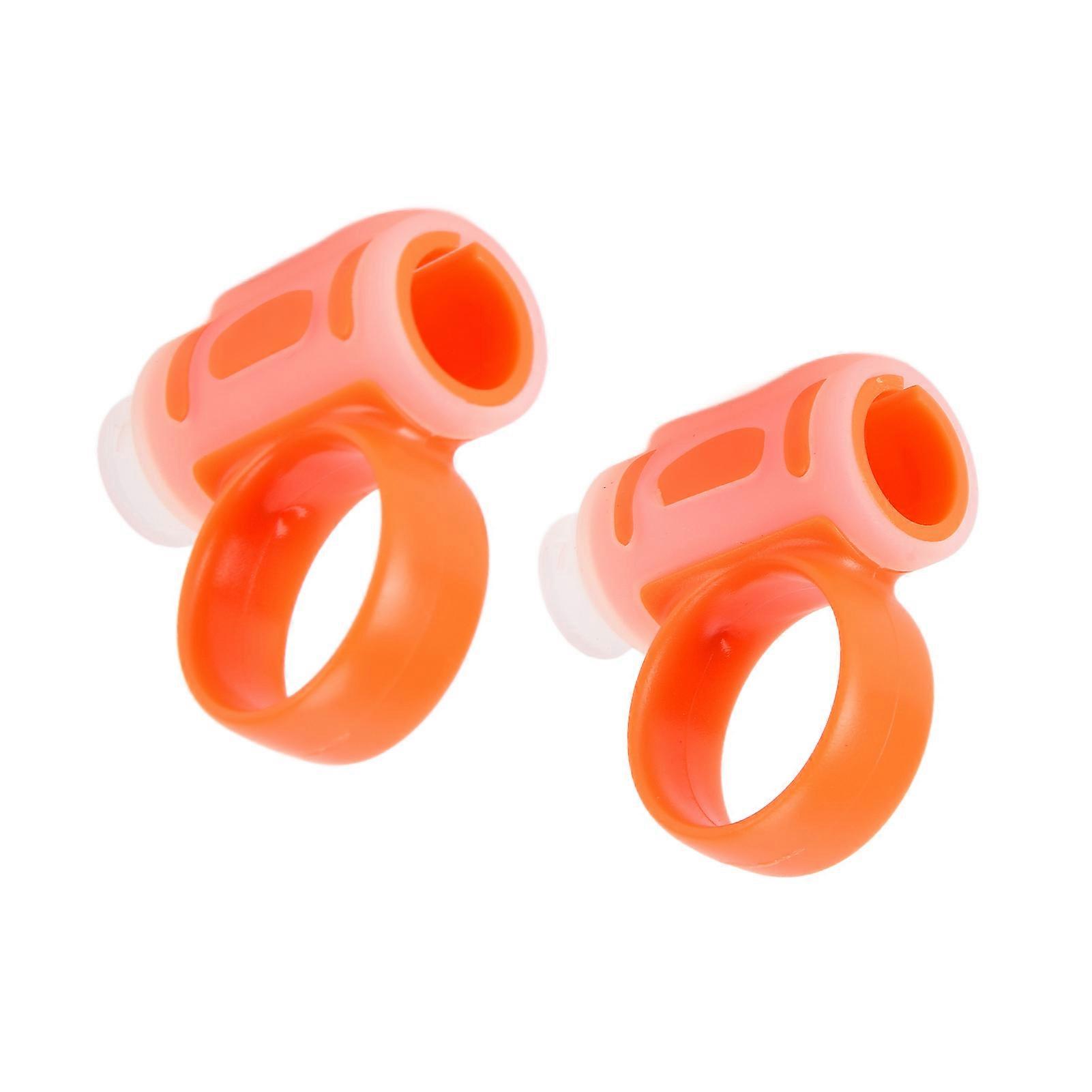 1 Pair Silicone Jazz Drumstick Control Clips for Beginners, Orange White