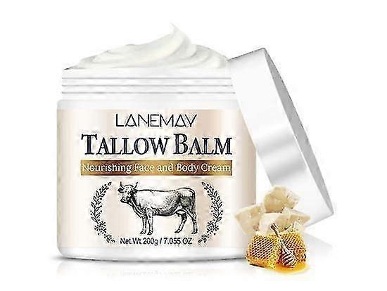 Beef Tallow & Raw Honey Skin Balm | Natural Moisturizer for Face & Body | Grass-Fed Organic Formula | Hydrating, Non-Greasy, Sensitive Skin-Friendly