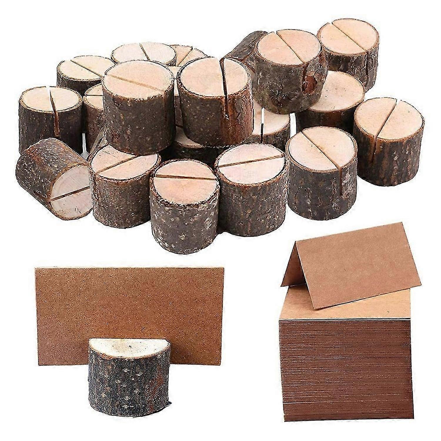 Country-Style Wooden Mat Card Rack, Kraft Paper Cards, Table Number Frame, Photo Display Rack, Food Label Rack