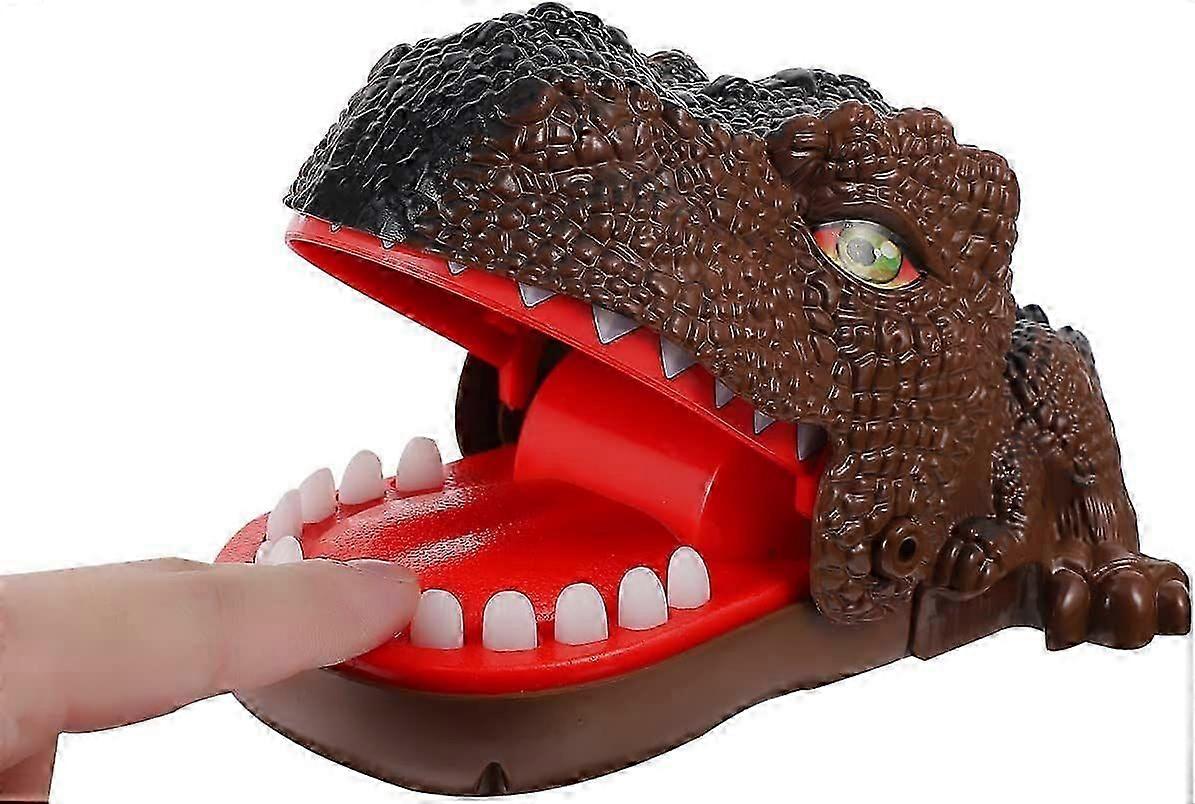 Children's parent-child interactive dinosaur biting finger trick toys