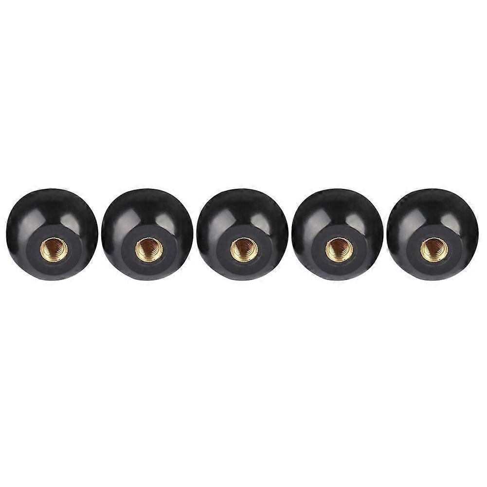5pcs Black Bakelite Ball Lever Knobs M12 x 40 Copper Insert Replacement for Machine Tool