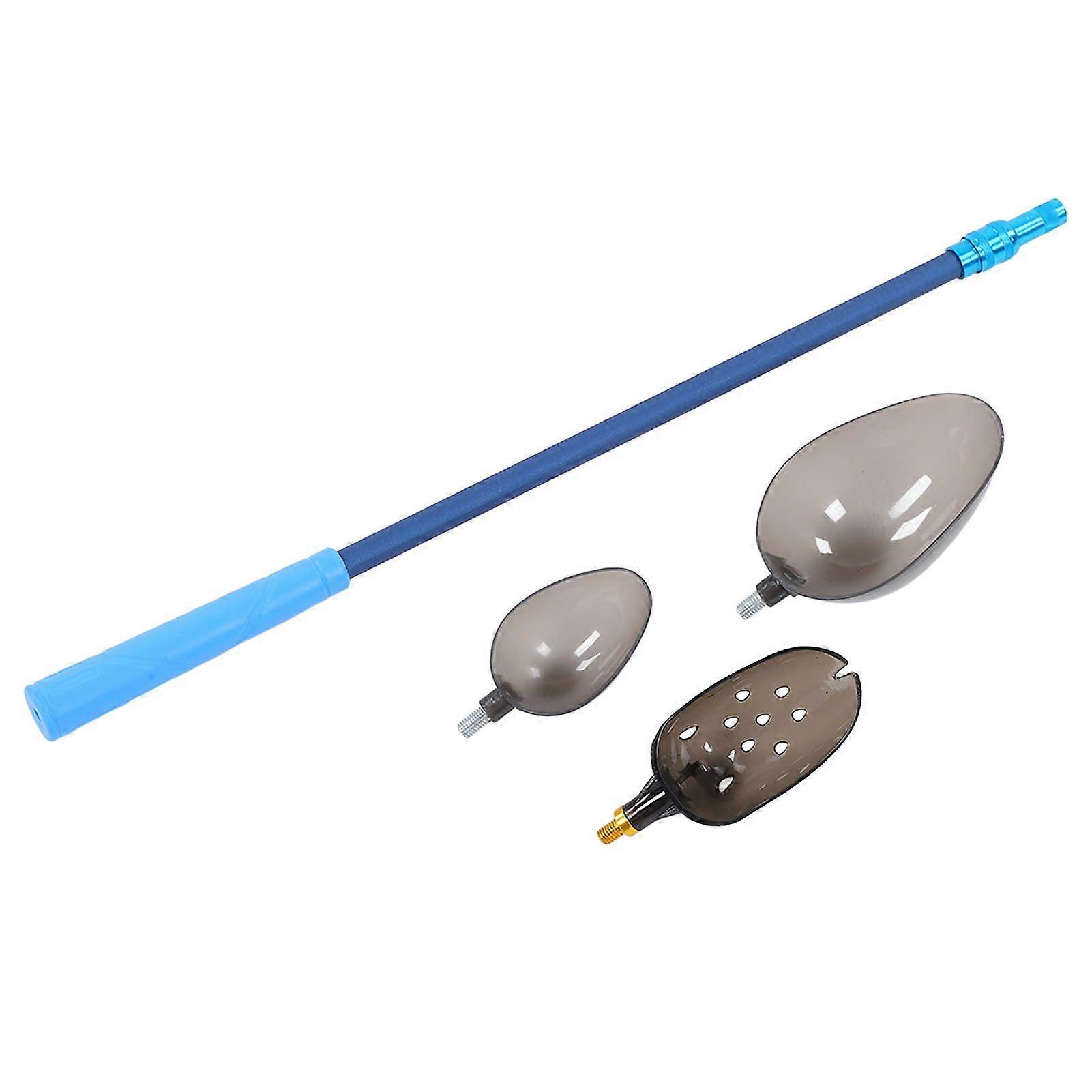 87cm 2 Section Retractable Carbon Rod with 3 Bait Casting Scoop Set Fishing Tackle Tools for Outdoor