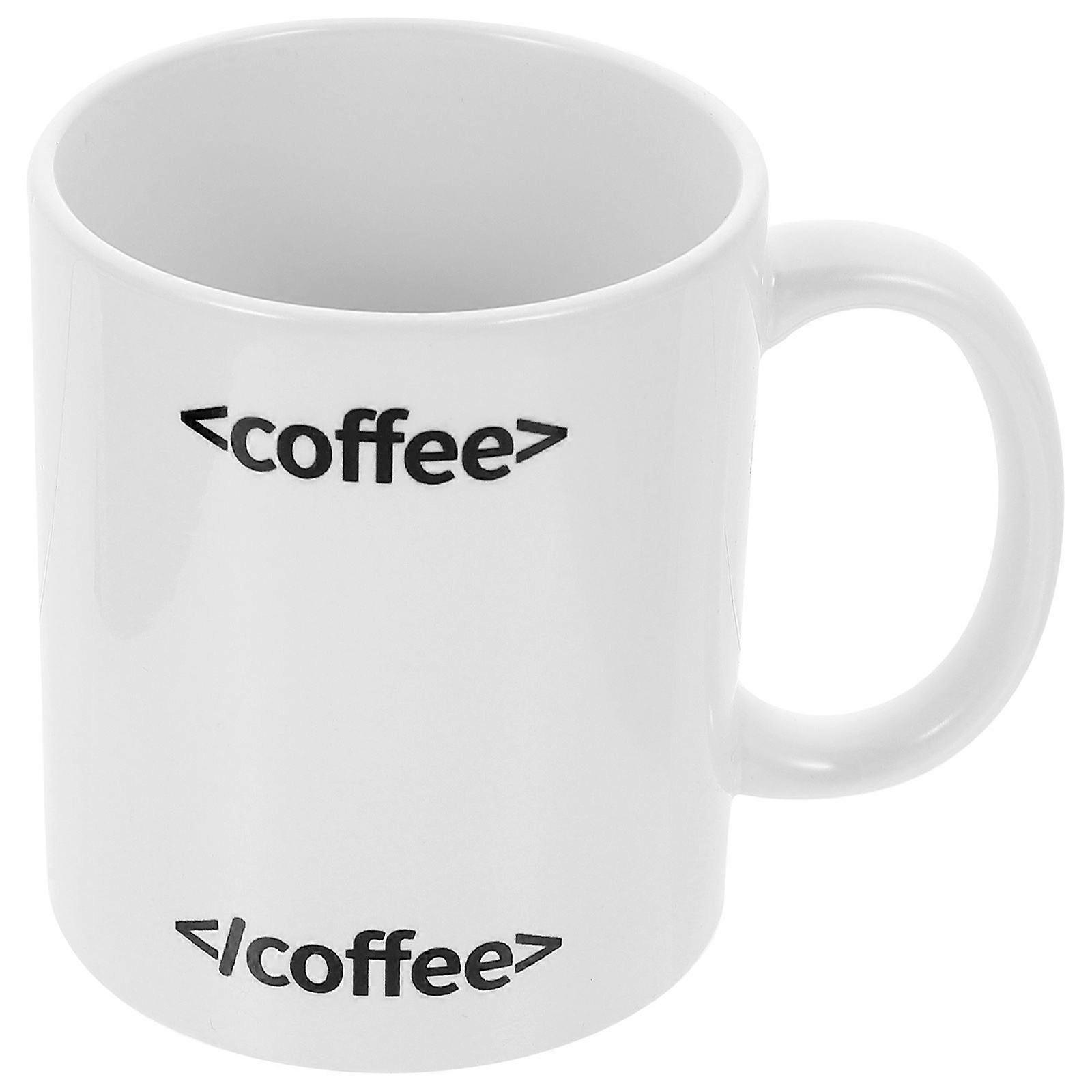 Ceramic Coffee Mug for Home Use Household Coffee Mug English Letters