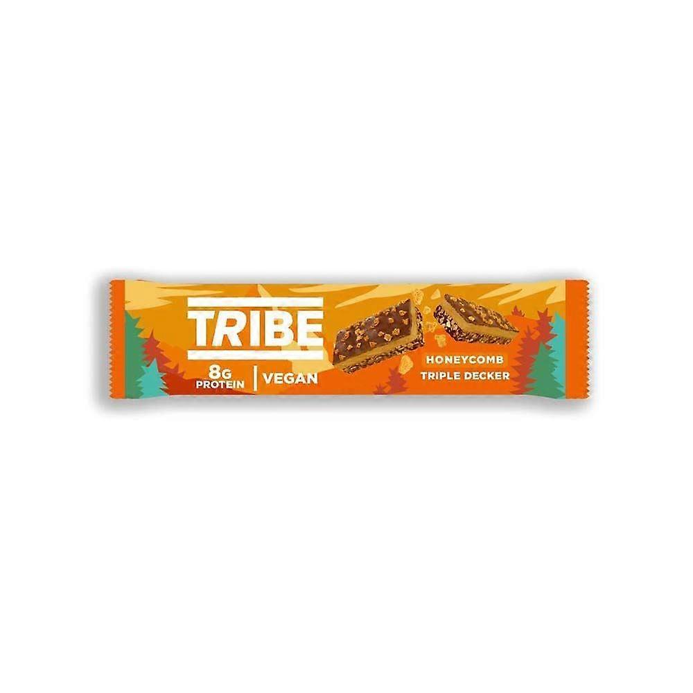 Tribe Triple Decker Honeycomb Plant Protein Bar 40g - 12 Pack