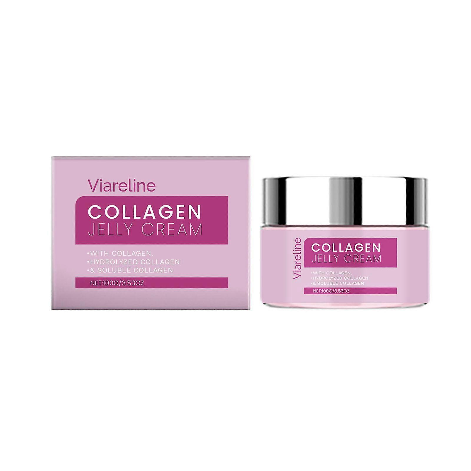 Jelly Cream, Collagen Jelly Cream With Collagen, Hydrolyzed Collagen & Soluble Collagen for Address Multipleskin Concerns, 100ml/3.38fl.Oz