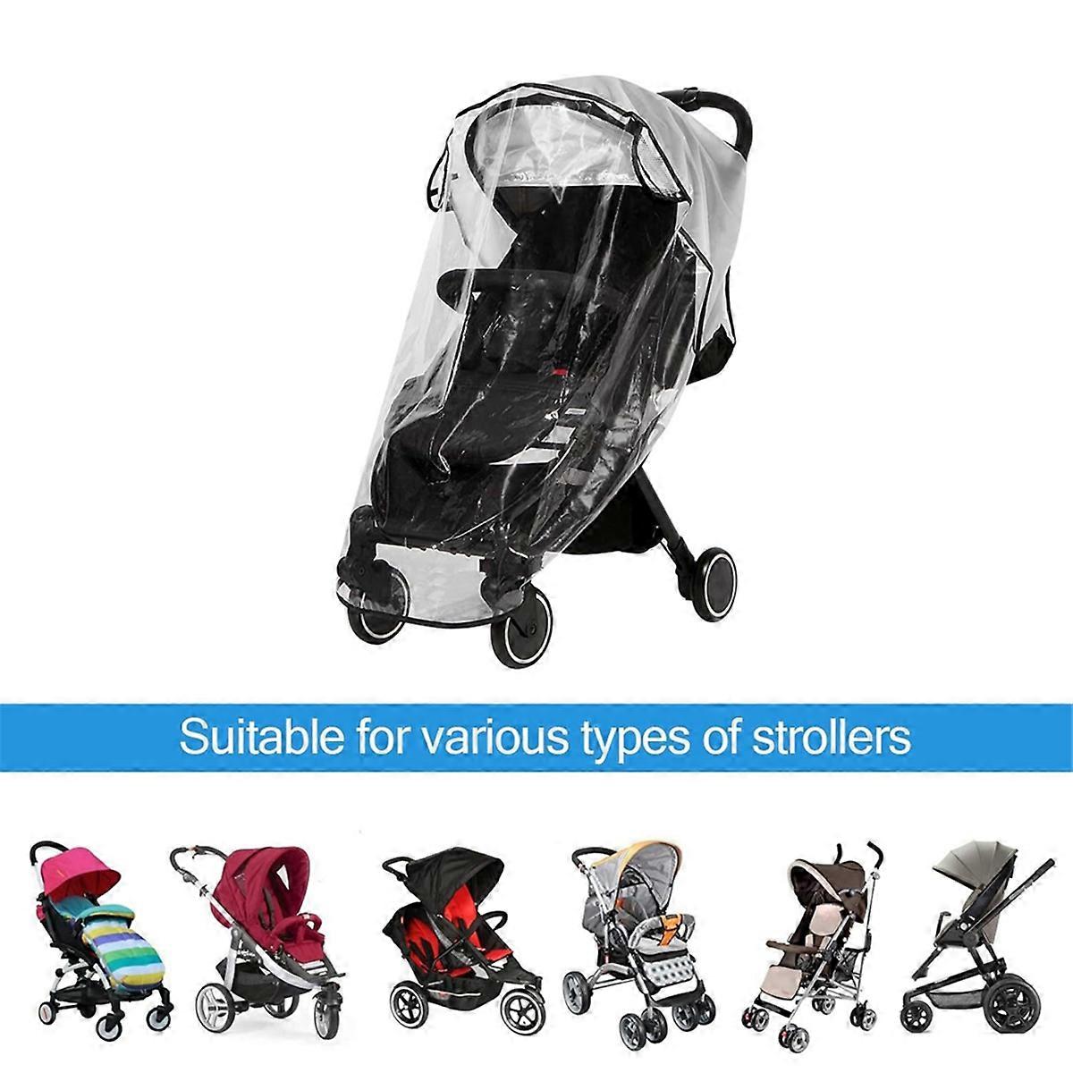 Stroller Rain Cover, Universal Travel Weather Shield Breathable Baby Stroller Rain Cover for Windpro
