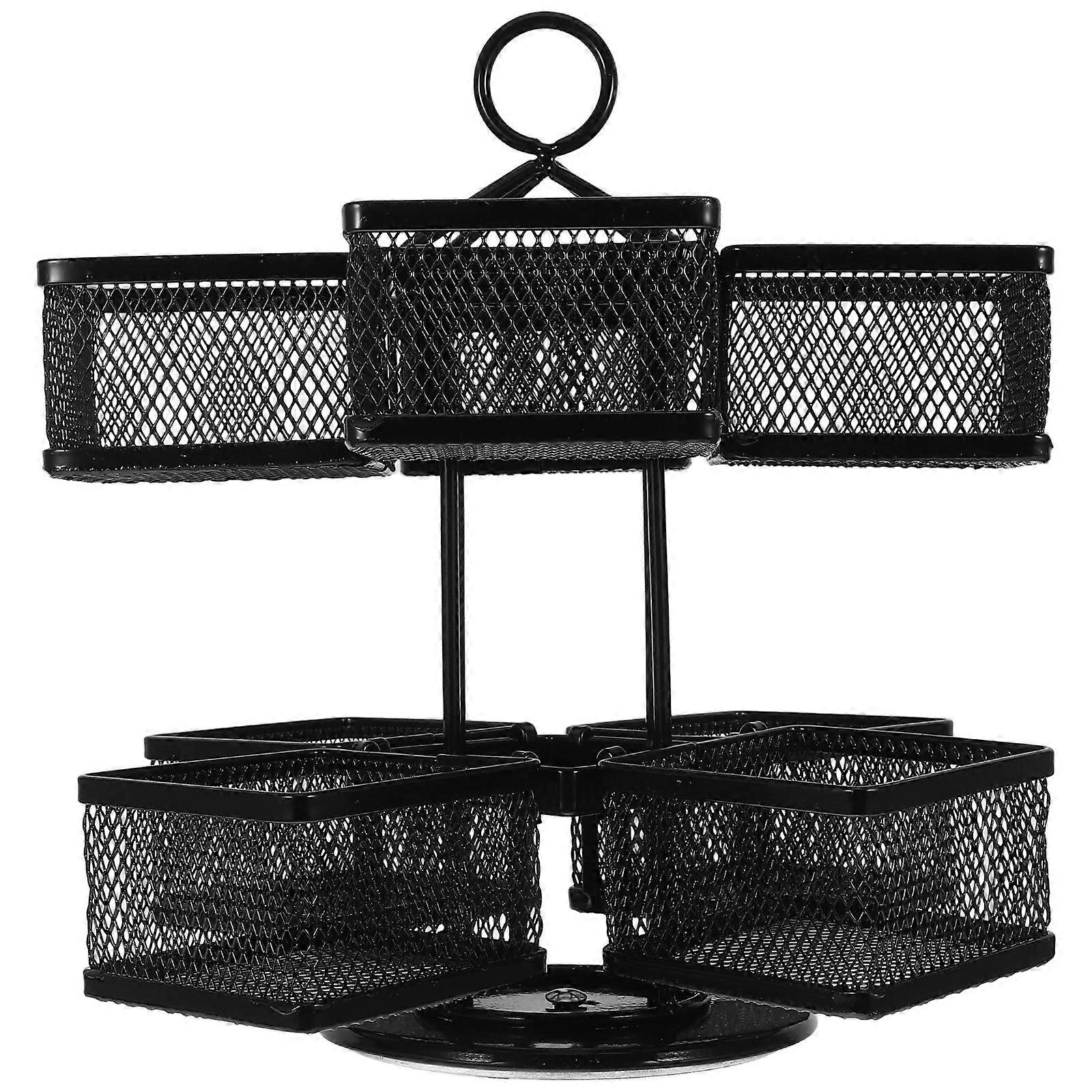 Tea Bag Storage Box Iron Wire for 360 Degree Rotating Organizer 1 Piece