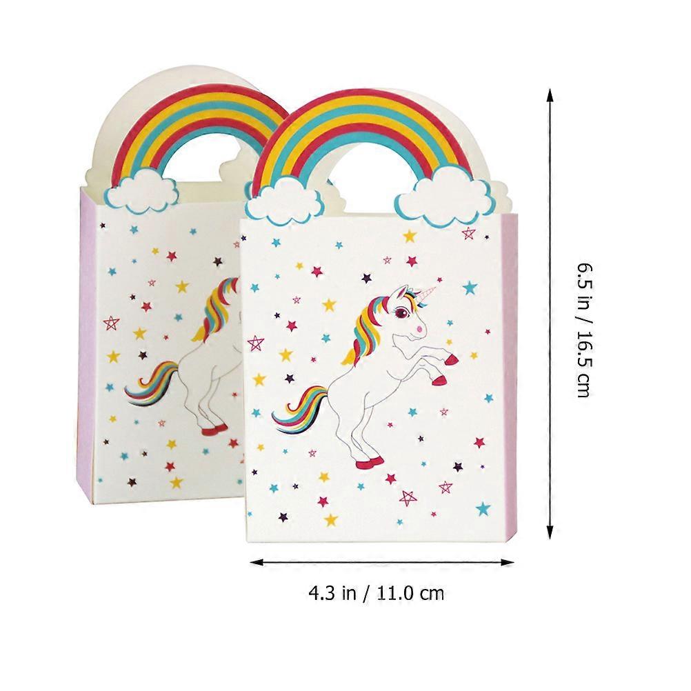 Candy Boxes Unicorn Paper Rectangular Event Assorted Color Decoration 24Pcs