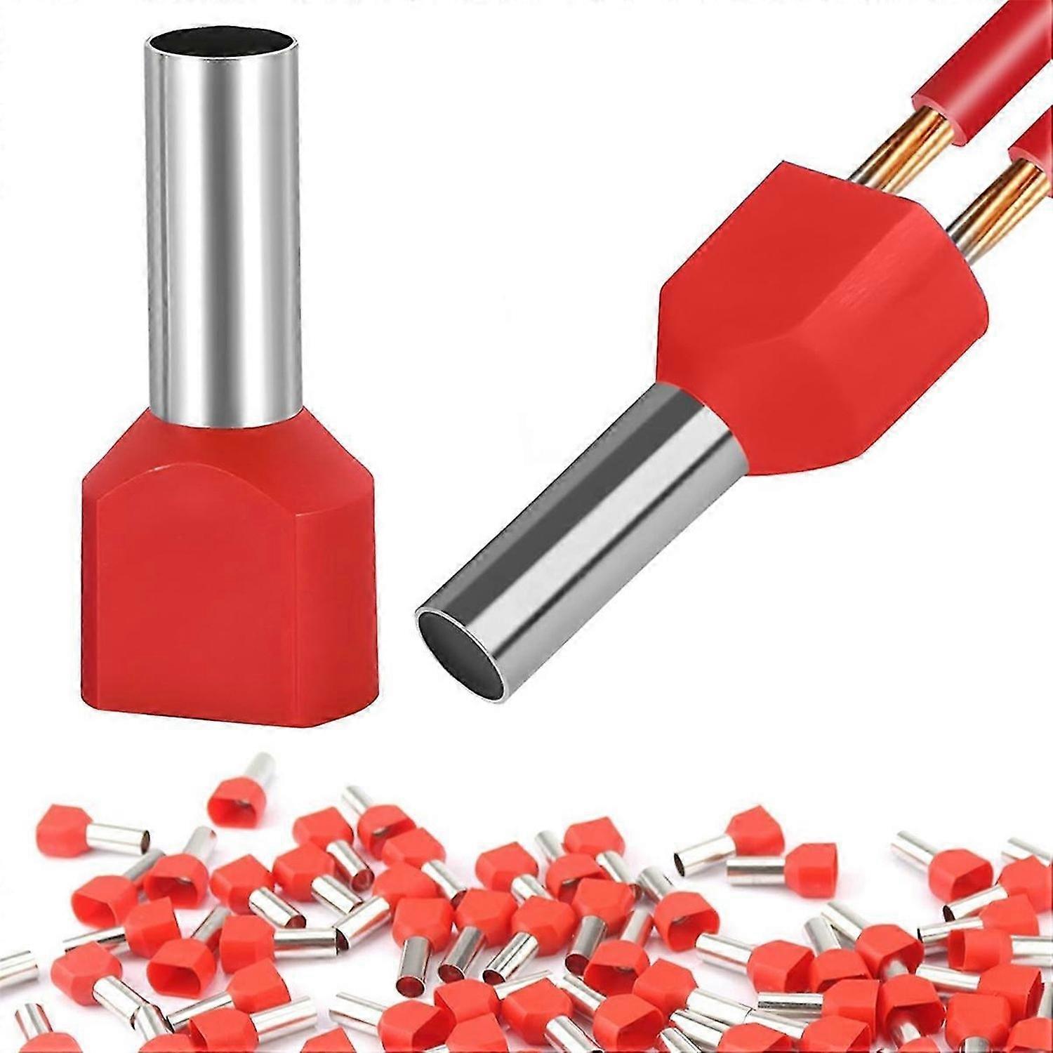 2 x 10.0 mm2, Pack of 150, Length 14 mm,Double Twin Wire End Ferrules