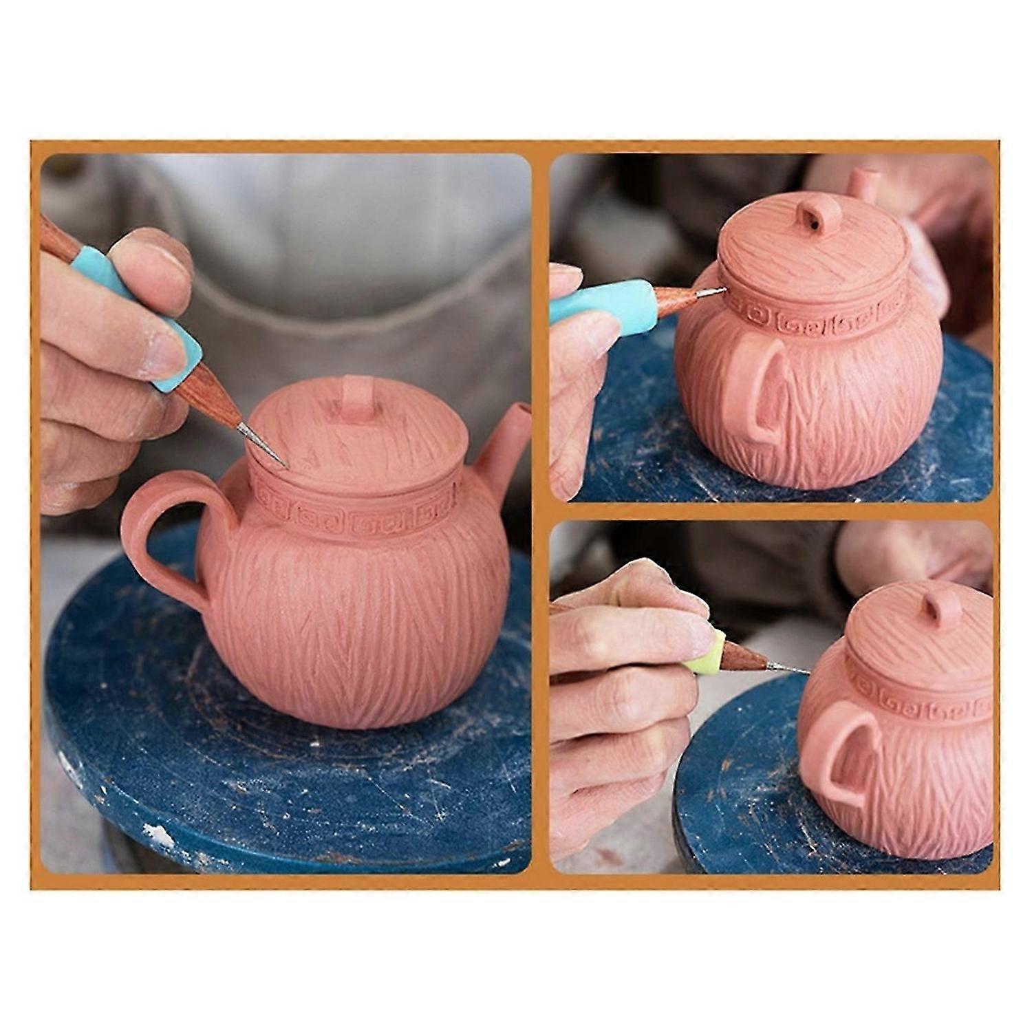 Pottery Texture Carving Manual Decoration Stylus Tool DIY Ceramic A