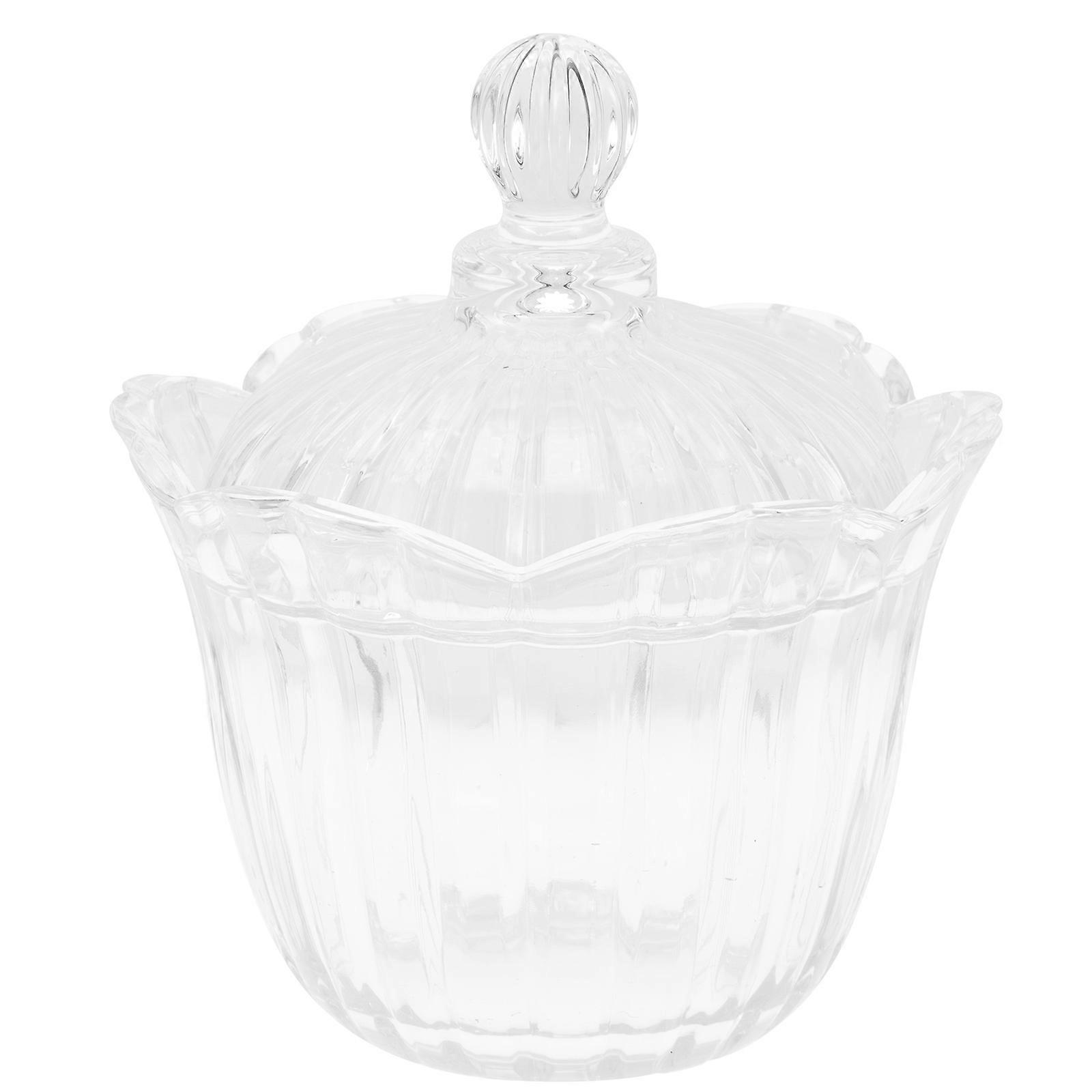 Glass Candy Jar Transparent Storage Jar for Home Use with Lid Candy Box