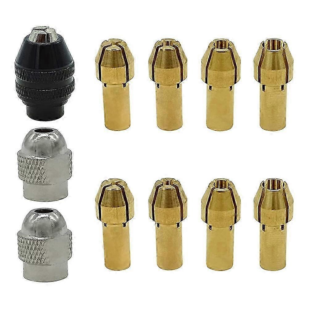 Drill Chuck Collet Set for Dremel, 11 Pcs Set (1/32Inch to 1/8Inch)