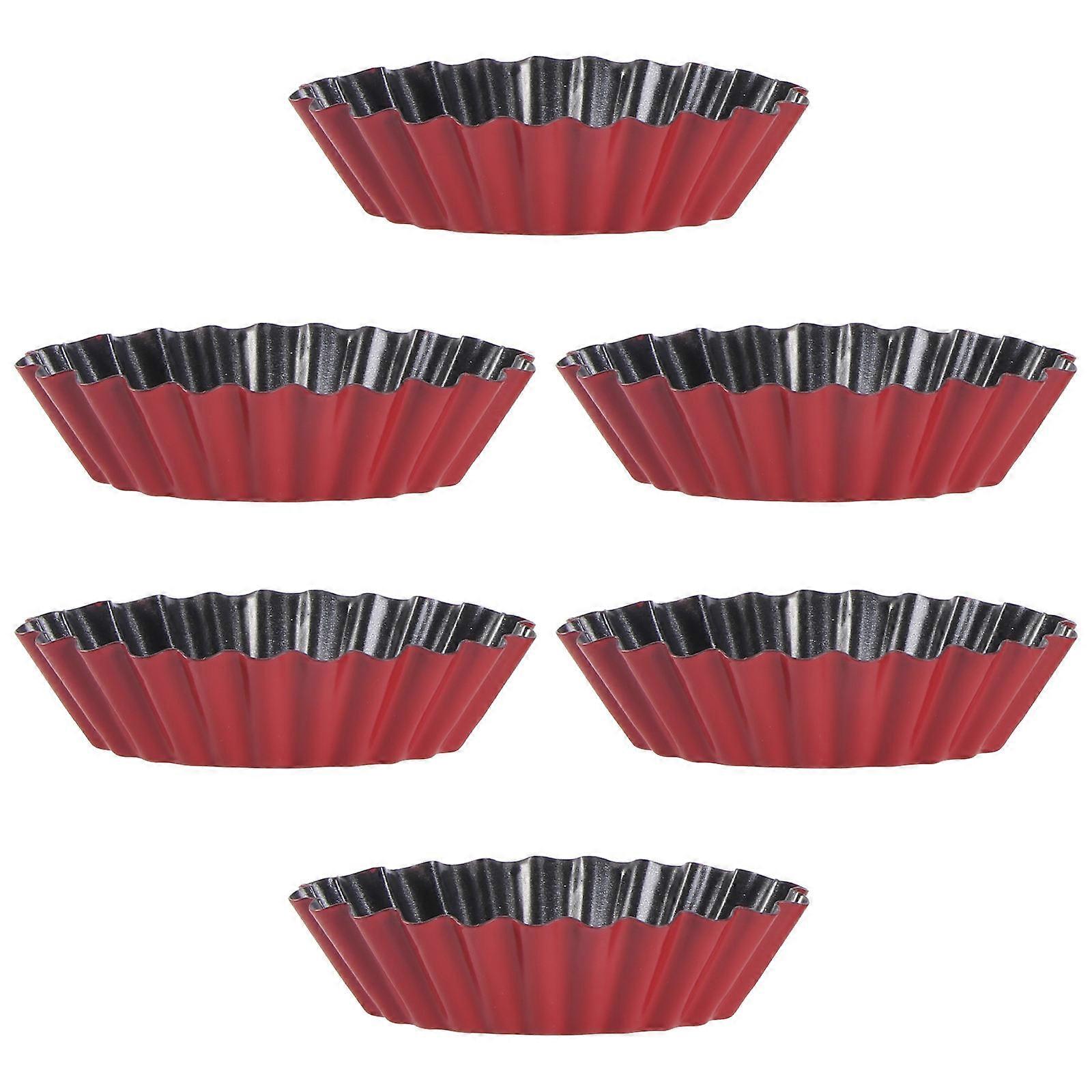 Egg Tart Mould for Baking and Chocolate 6Pcs Multi