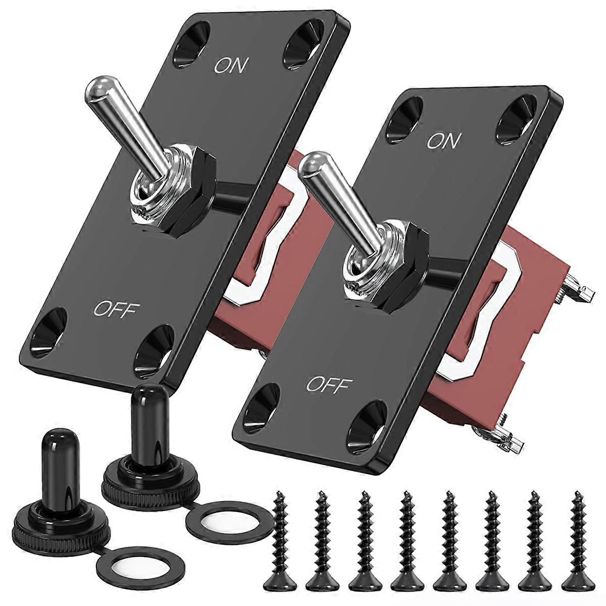 2Pc 2Pin Waterproof SPST Marine on Off Switch