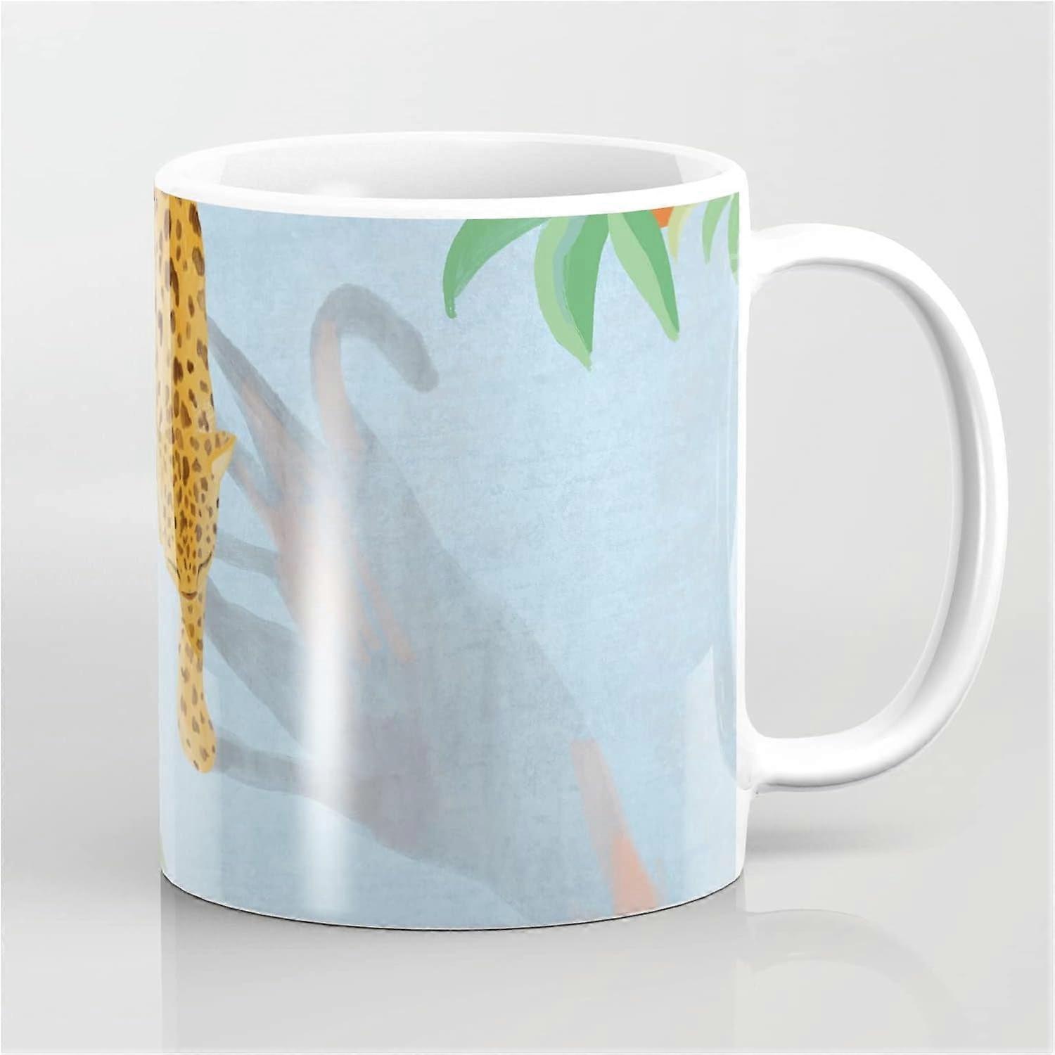 Large White Blood Cell Pattern Coffee Mug Ceramic Tea Cups 11 OZ Mugs