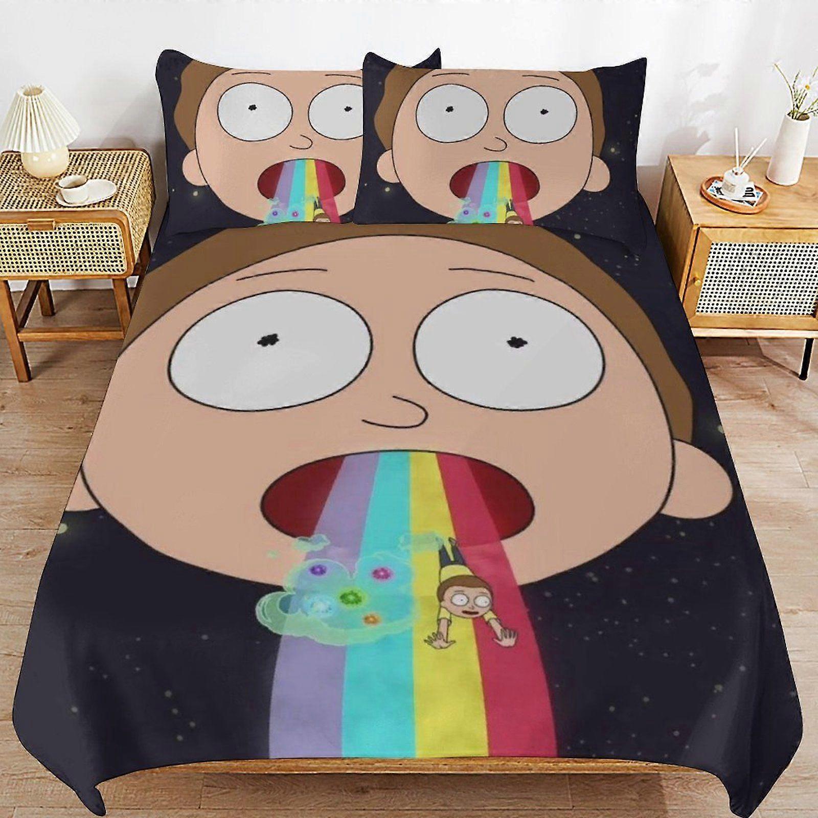 a178 Rick and Morty Season Premium Comfort Thread Line Simple Function Reliable Fit Duvet Cover Sets Bed Solution n178