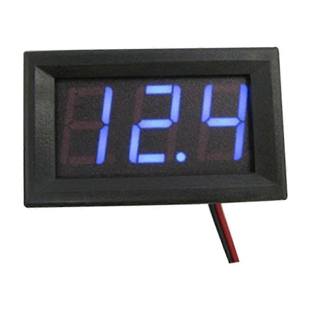 TureClos Digital DC Voltmeter 0-100V High Accuracy LED Display Voltage Meter Gauge Automotive Accessory, Blue