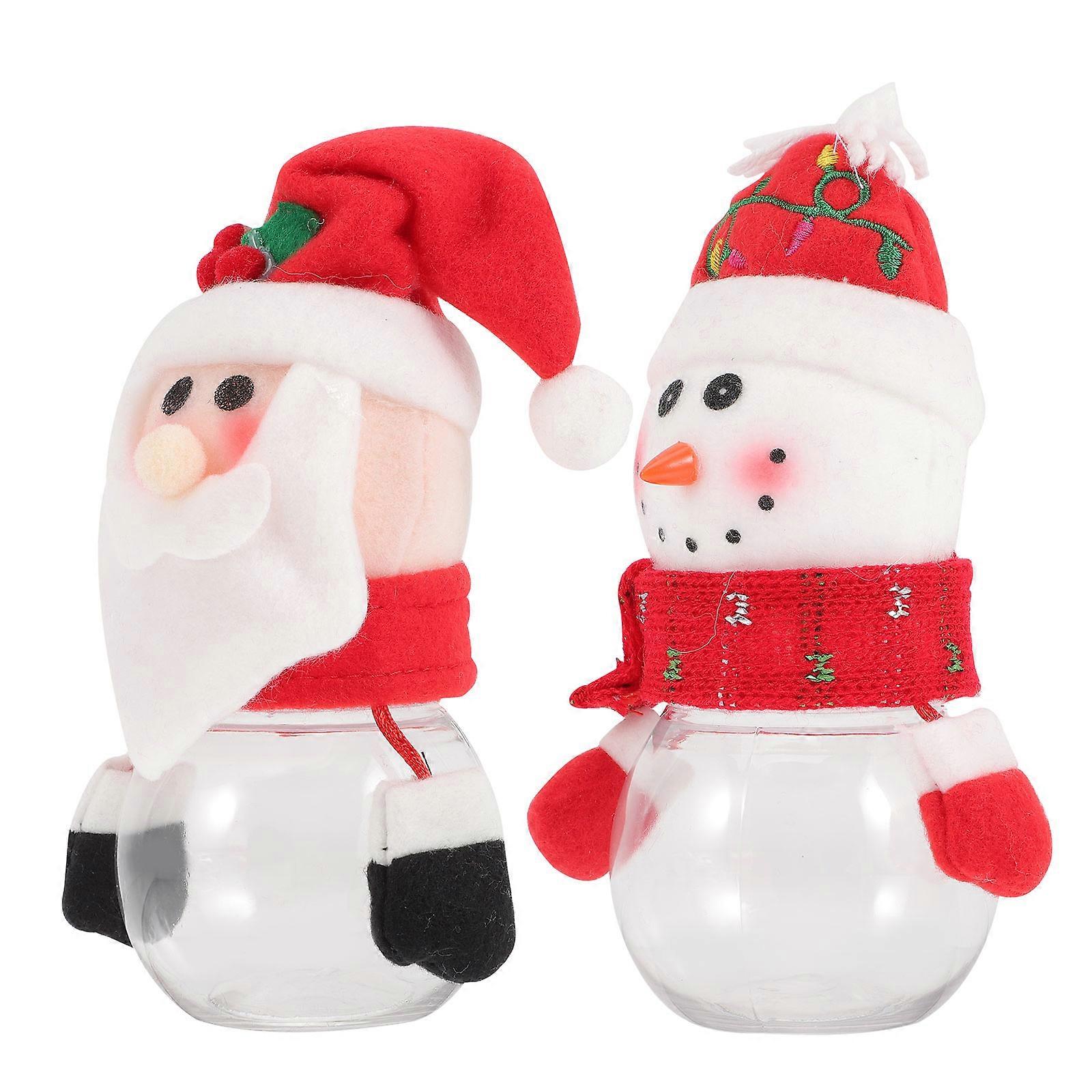 Assorted Color Christmas Candy Box for Candy Holding Plastic Decorative 2Pcs