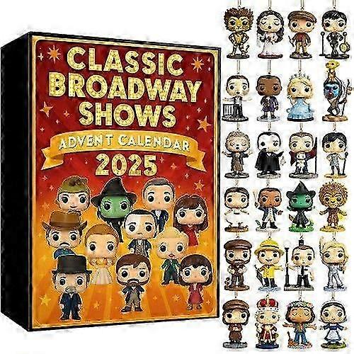 New 2025 Phantom of the Opera Advent Calendar Blind Box Flat Acrylic Christmas Tree Decoration Pendant