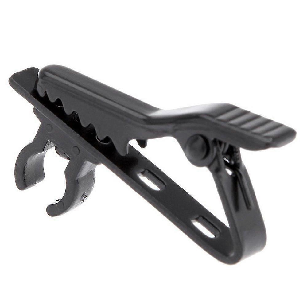 Lapel Tie Clip 4Pack For Lapel Lavalier Mic, Black, ClipOn Lavalier Microphone Accessory
