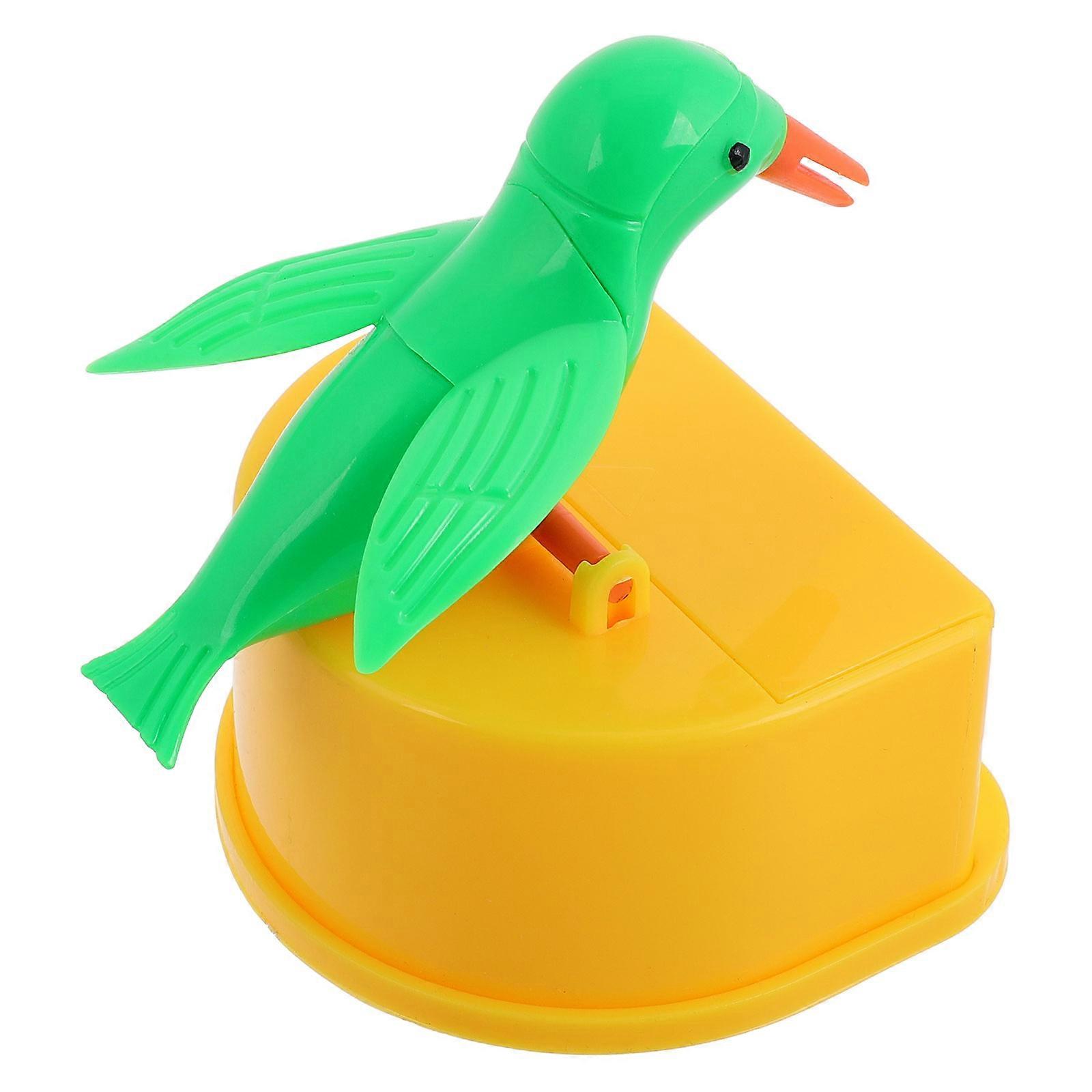 Green Automatic Toothpick Holder Bird Toothpick Container 4Pcs