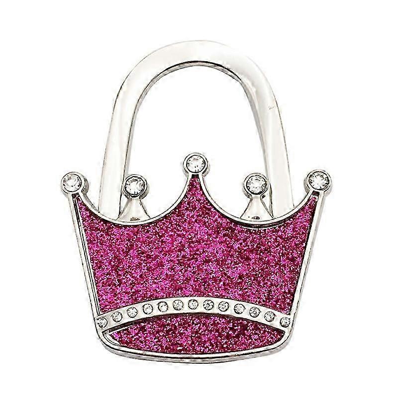 Bag Hook Shiny Folding Zinc Alloy Rhinestone Crown Star Table Edge Handbag Hanger for Home