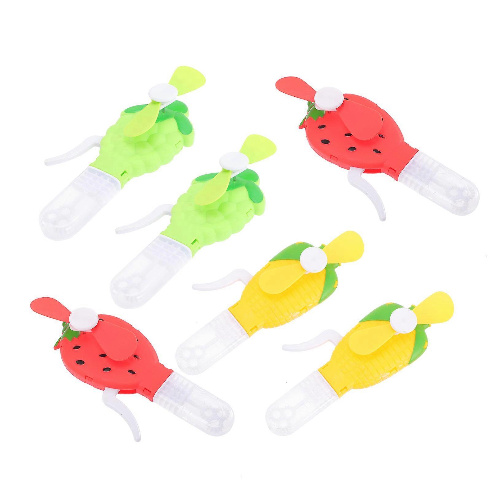 Mini Cooling Fan Manual Bubble Maker with 6Pcs for Outdoor Use