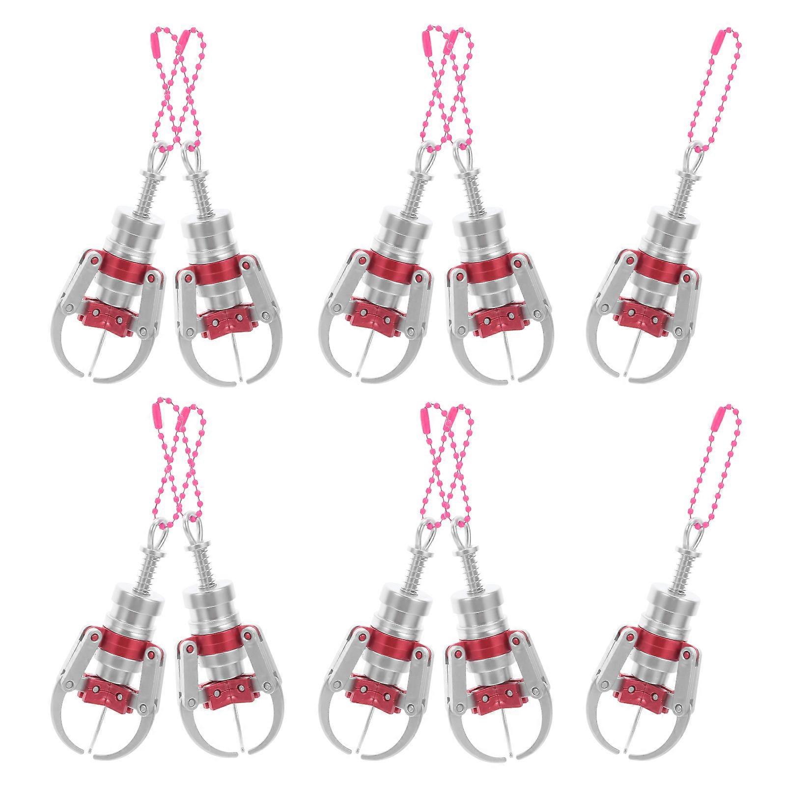 Claw Machine Charm for Decoration with 50Pcs Red Plastic Keychain Pendants